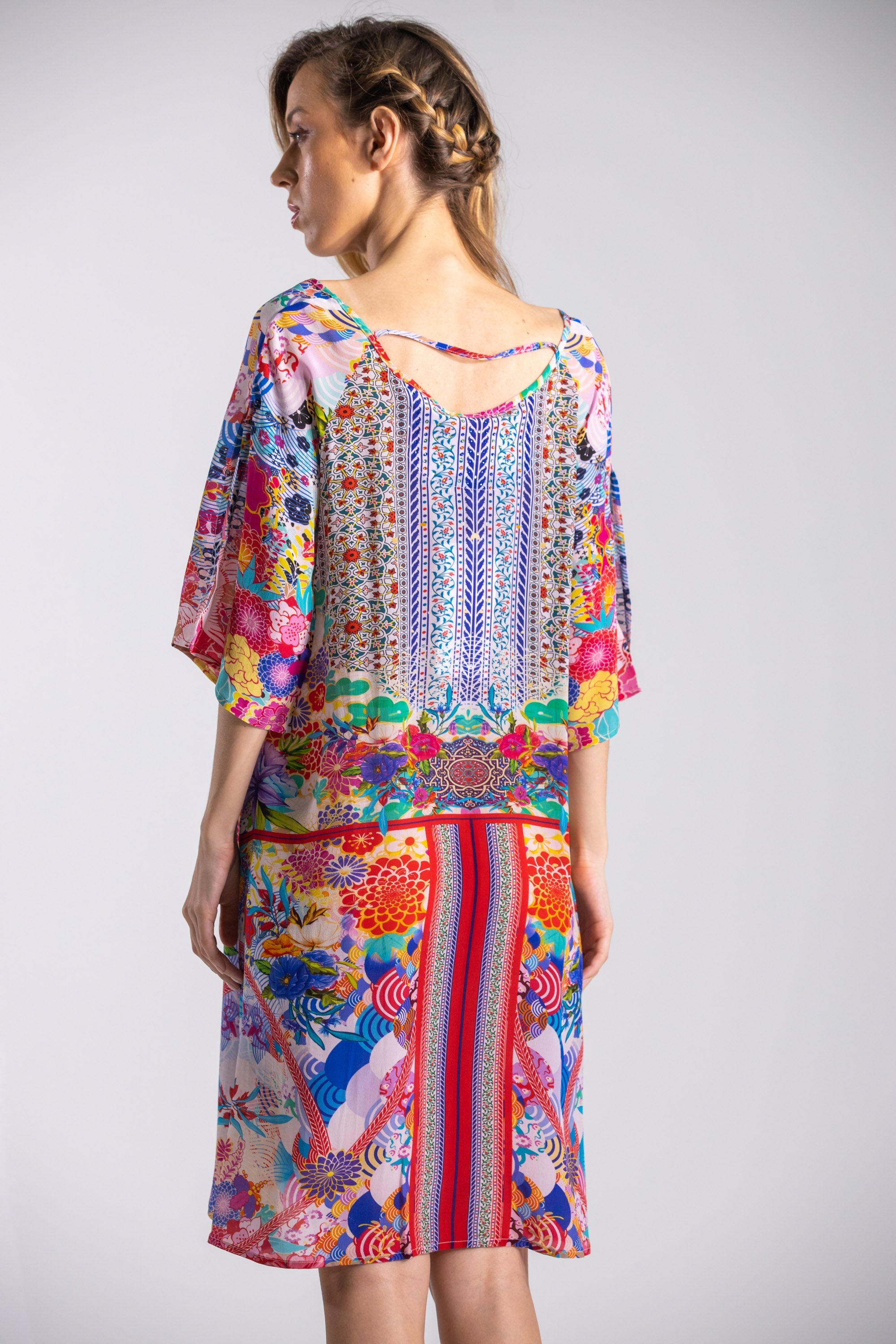 BOBOLI GARDENIA - SLIT SLEEVE DRESS