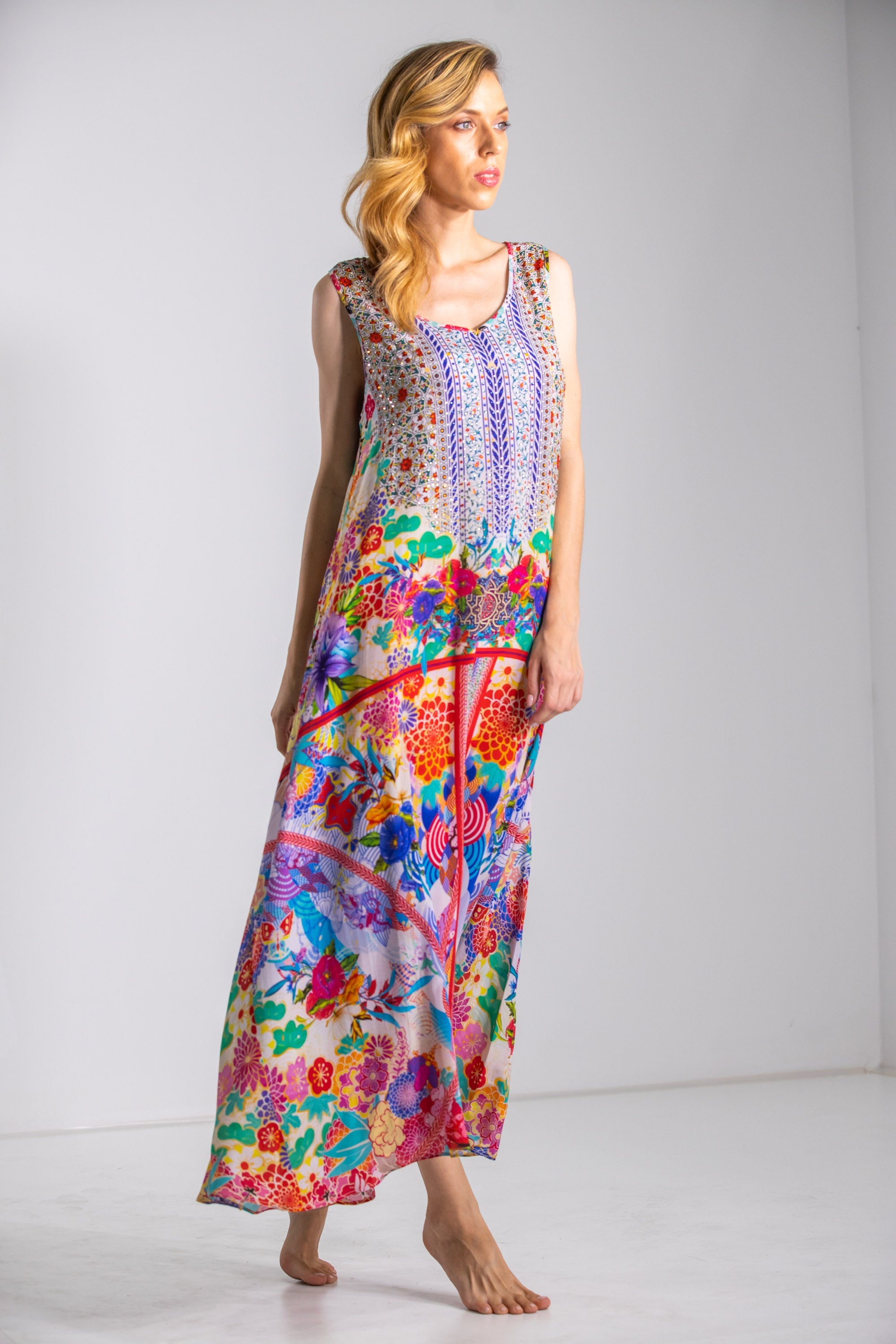 BOBOLI GARDENIA - FLOWING MAXI DRESS