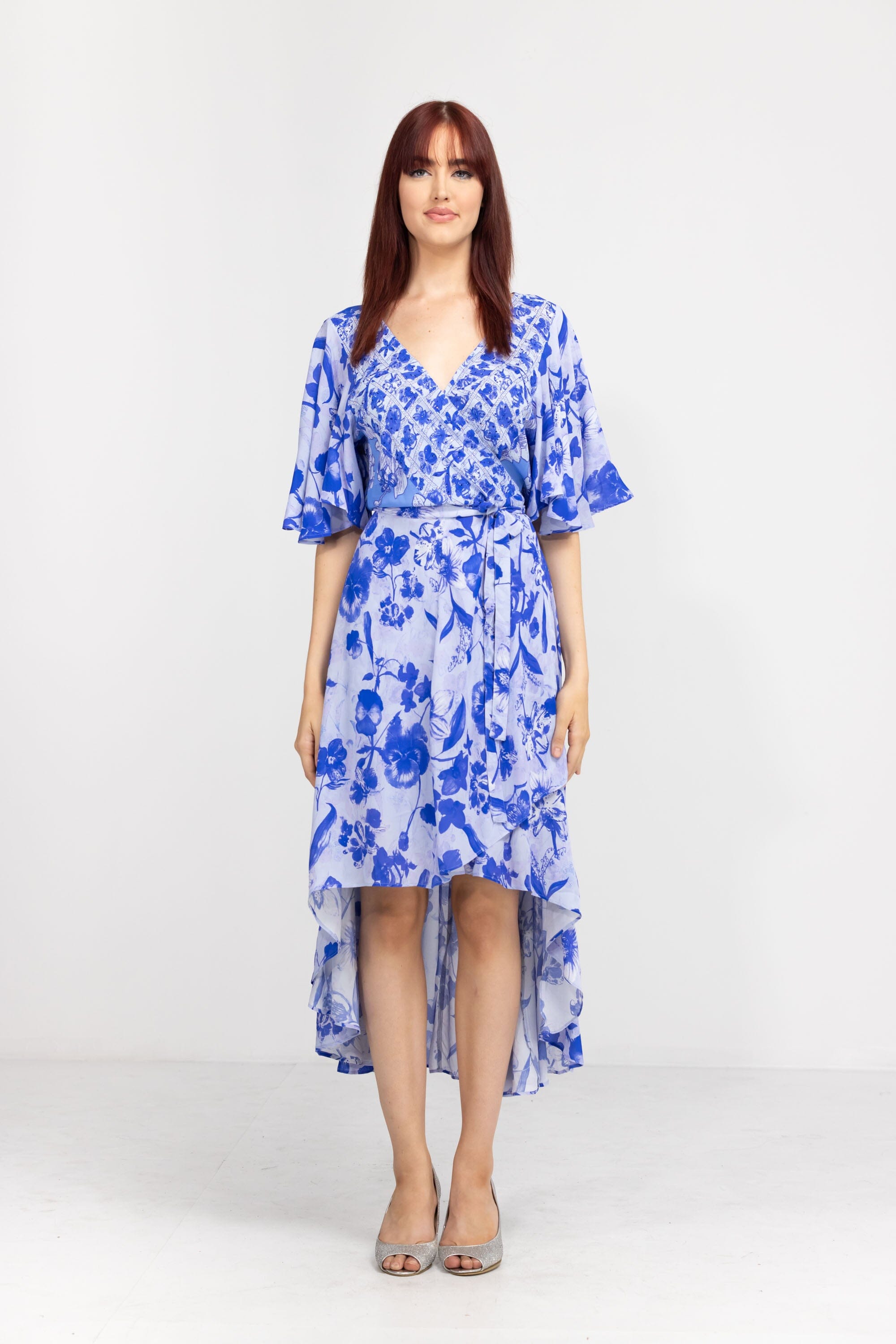 FINLANDIA - WRAP DRESS WITH SHORT SLEEVE - TheSwankStore