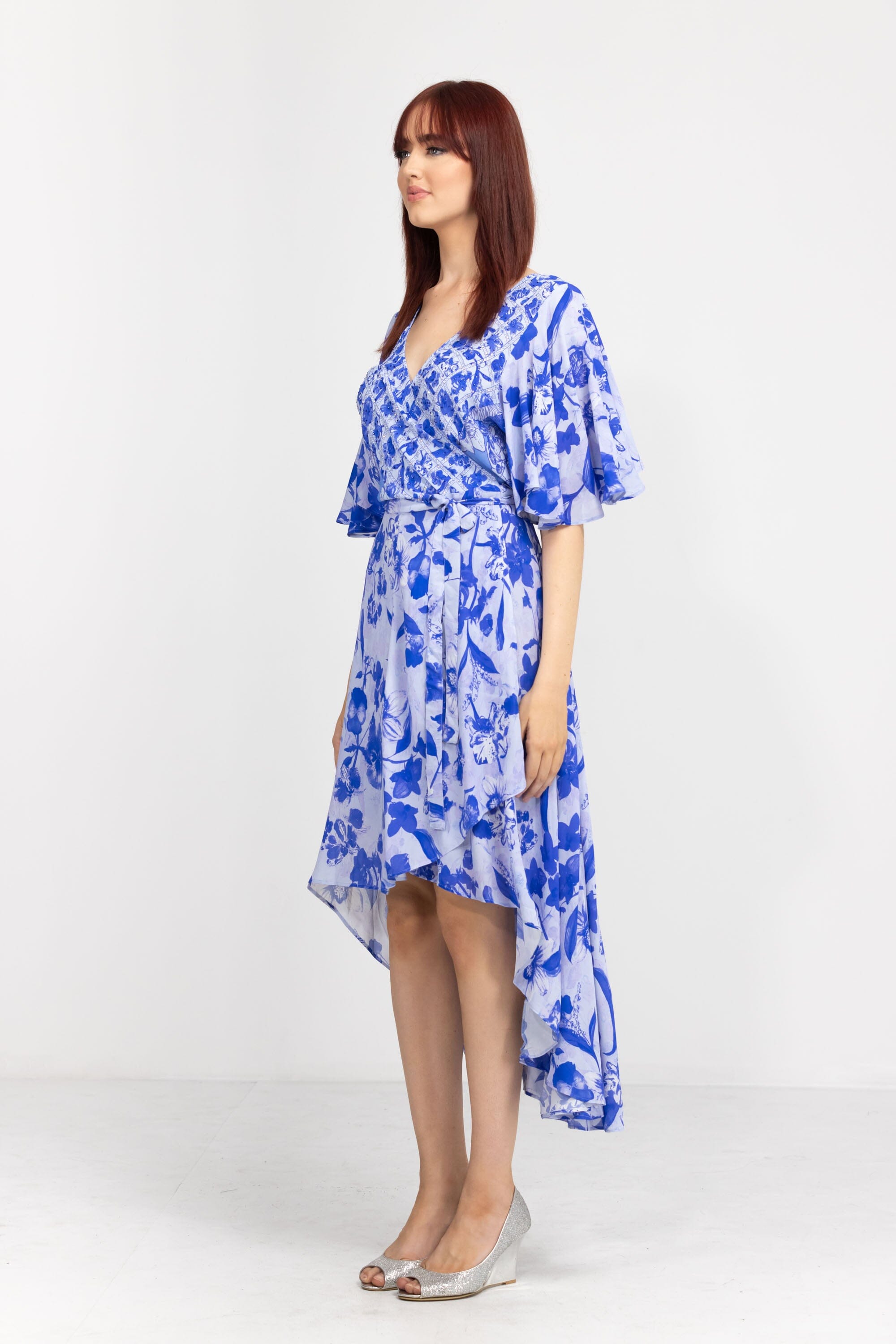 FINLANDIA - WRAP DRESS WITH SHORT SLEEVE - TheSwankStore