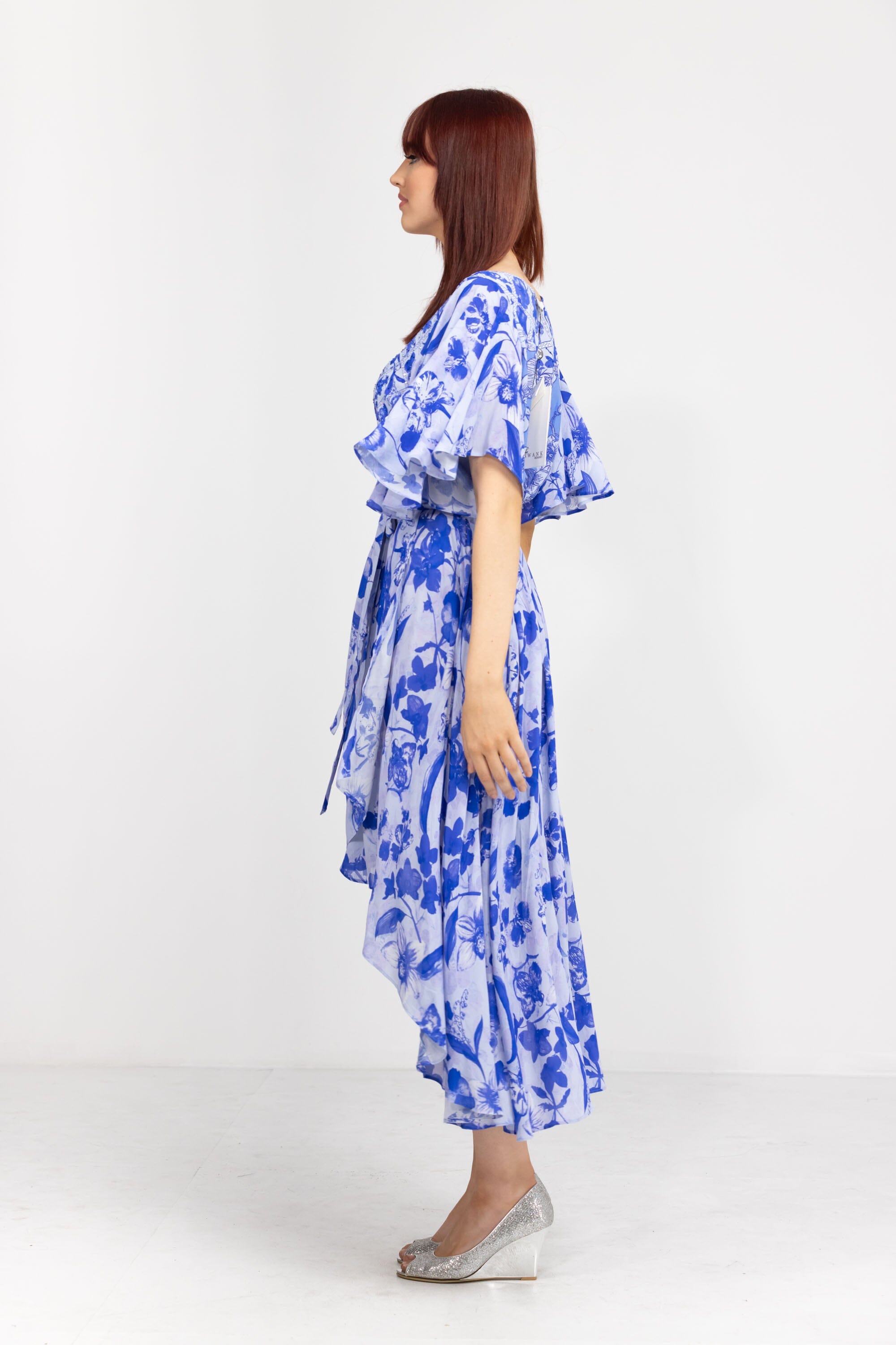 FINLANDIA - WRAP DRESS WITH SHORT SLEEVE - TheSwankStore