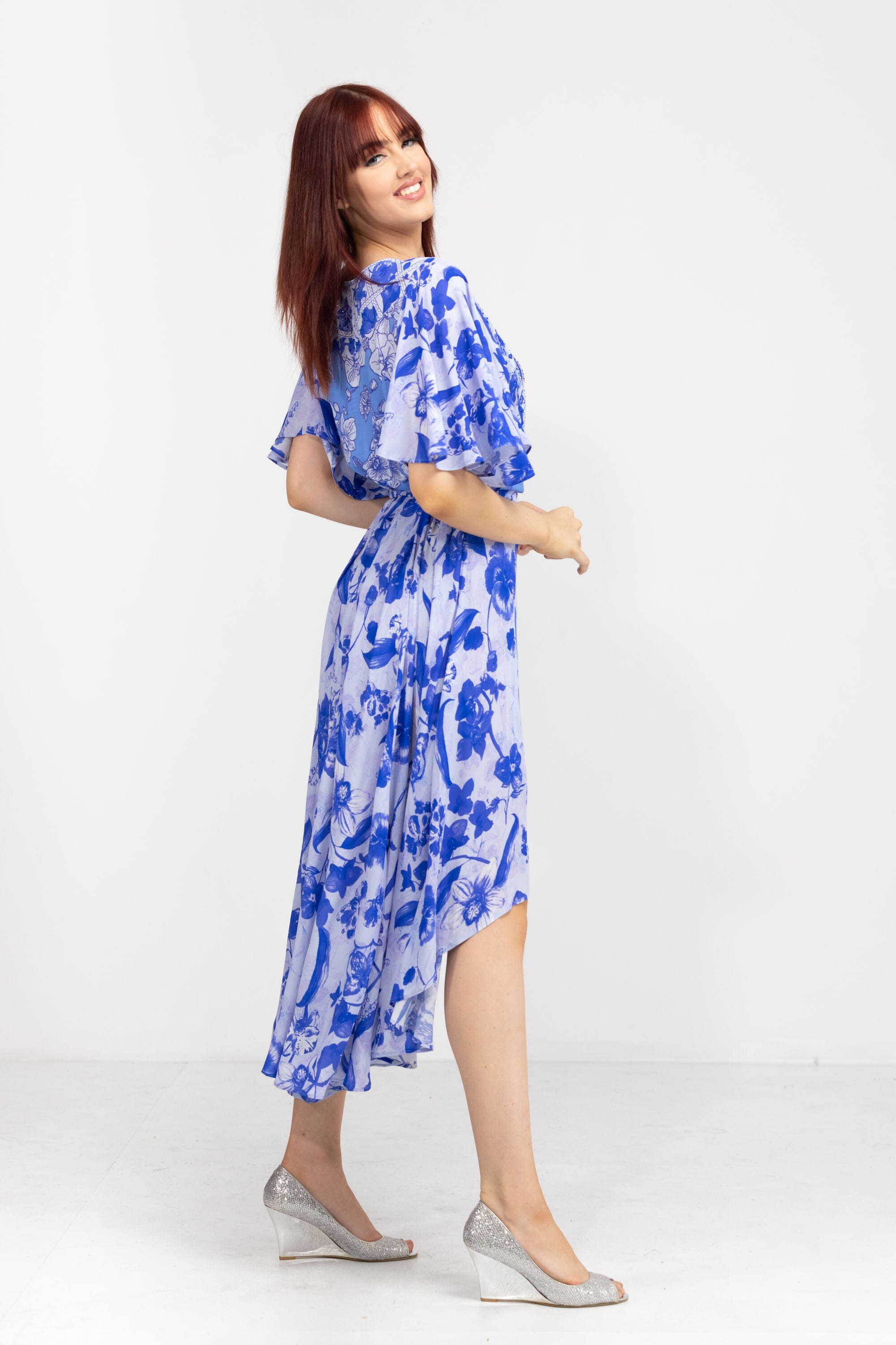 FINLANDIA - WRAP DRESS WITH SHORT SLEEVE - TheSwankStore