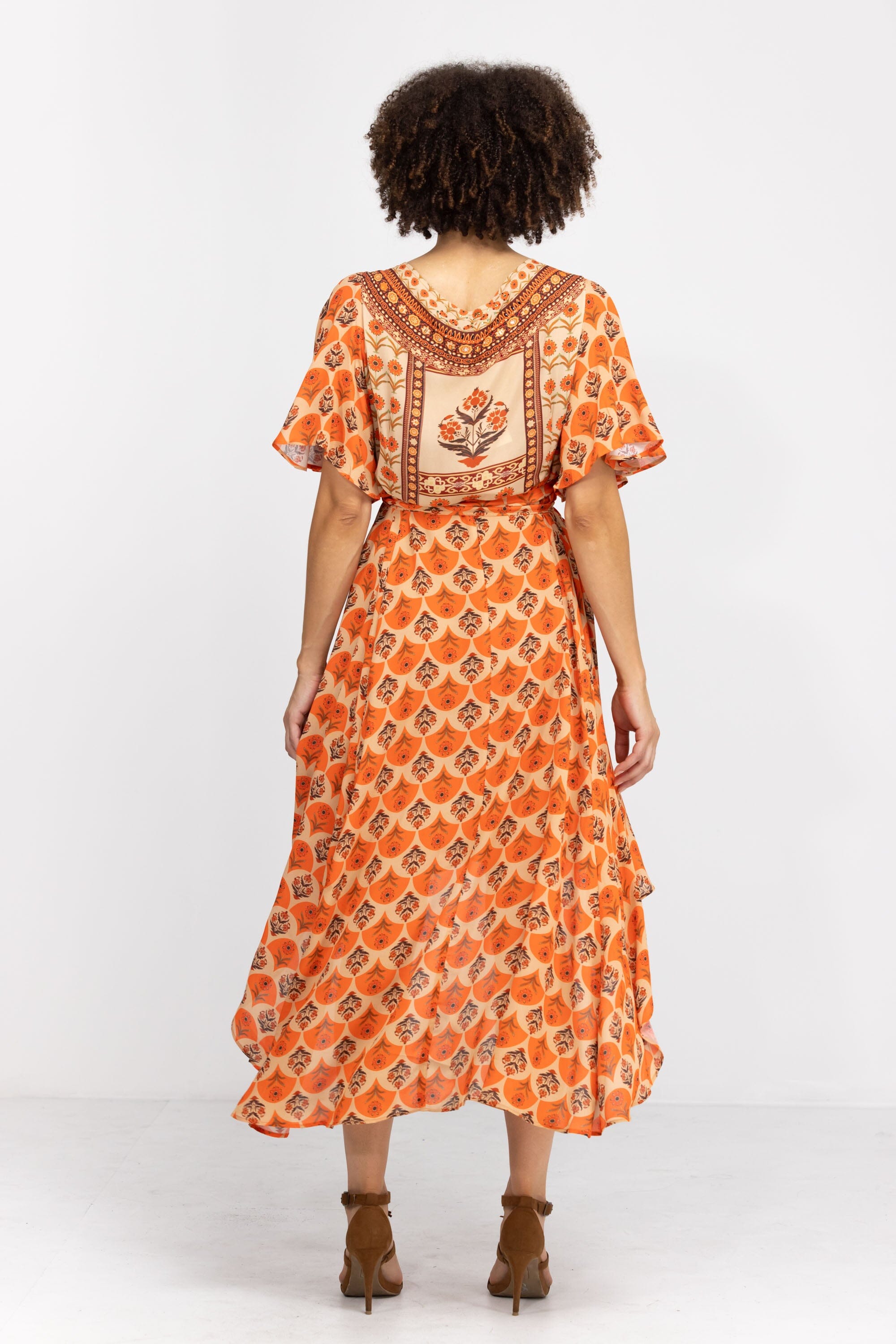 MAHOGANY - WRAP DRESS WITH SHORT SLEEVE - TheSwankStore