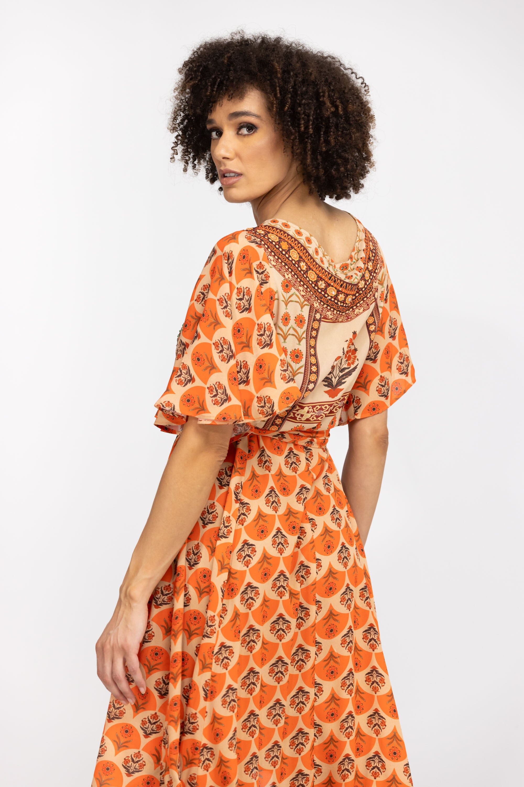 MAHOGANY - WRAP DRESS WITH SHORT SLEEVE - TheSwankStore