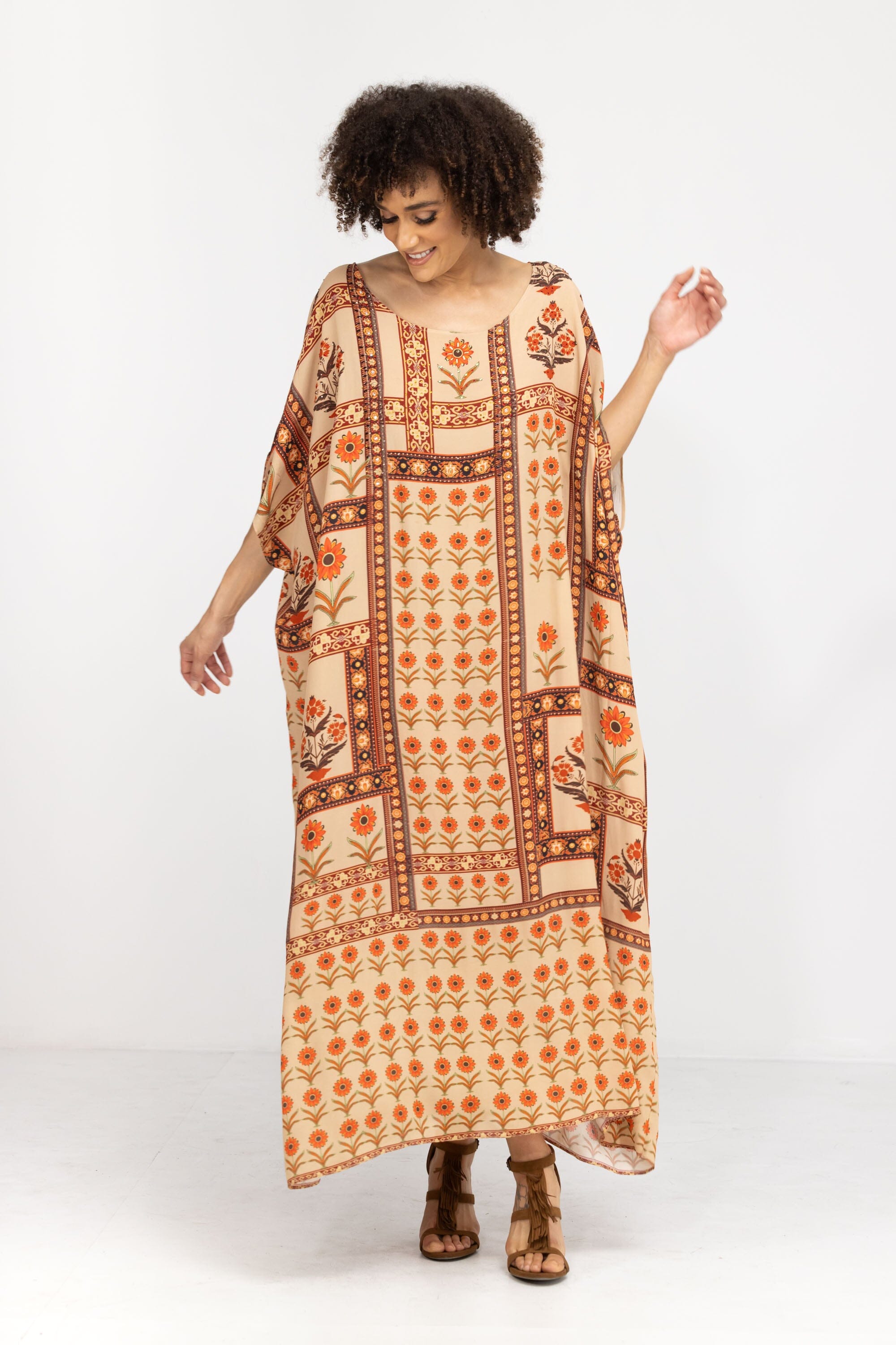 MAHOGANY - BOX KAFTAN - TheSwankStore