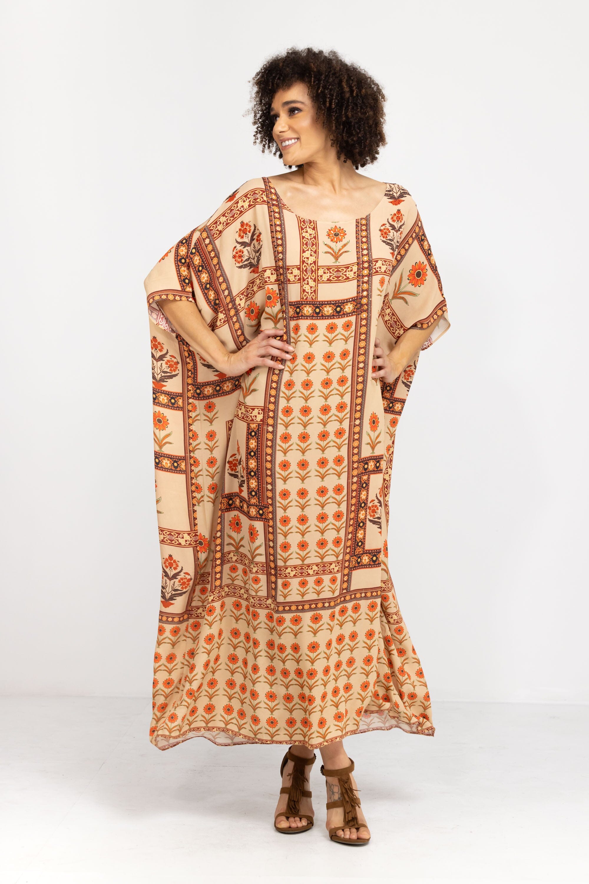 MAHOGANY - BOX KAFTAN - TheSwankStore