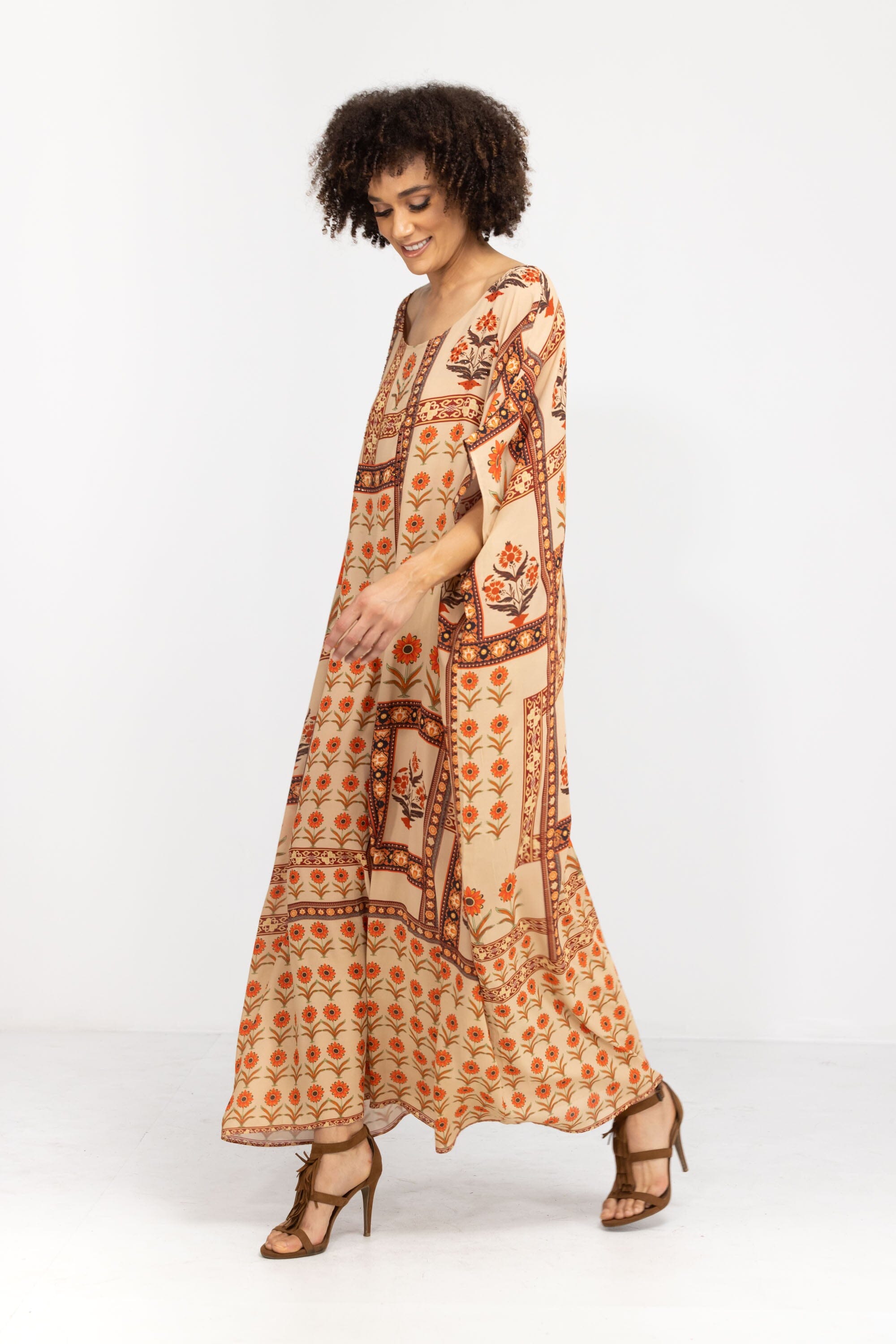 MAHOGANY - BOX KAFTAN - TheSwankStore