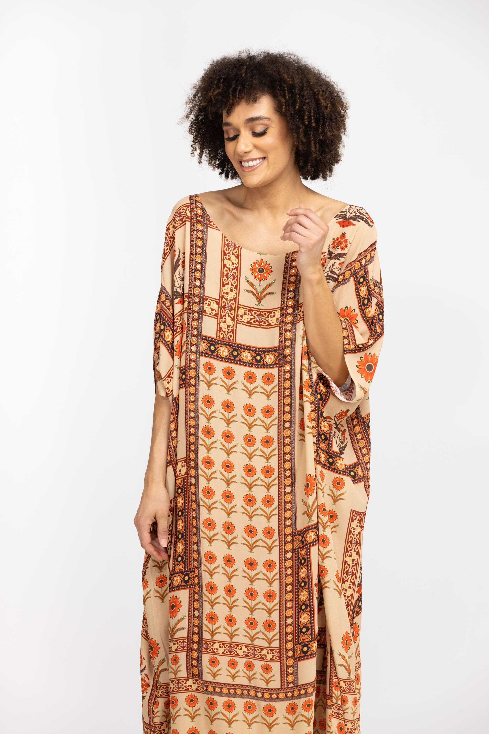 MAHOGANY - BOX KAFTAN - TheSwankStore