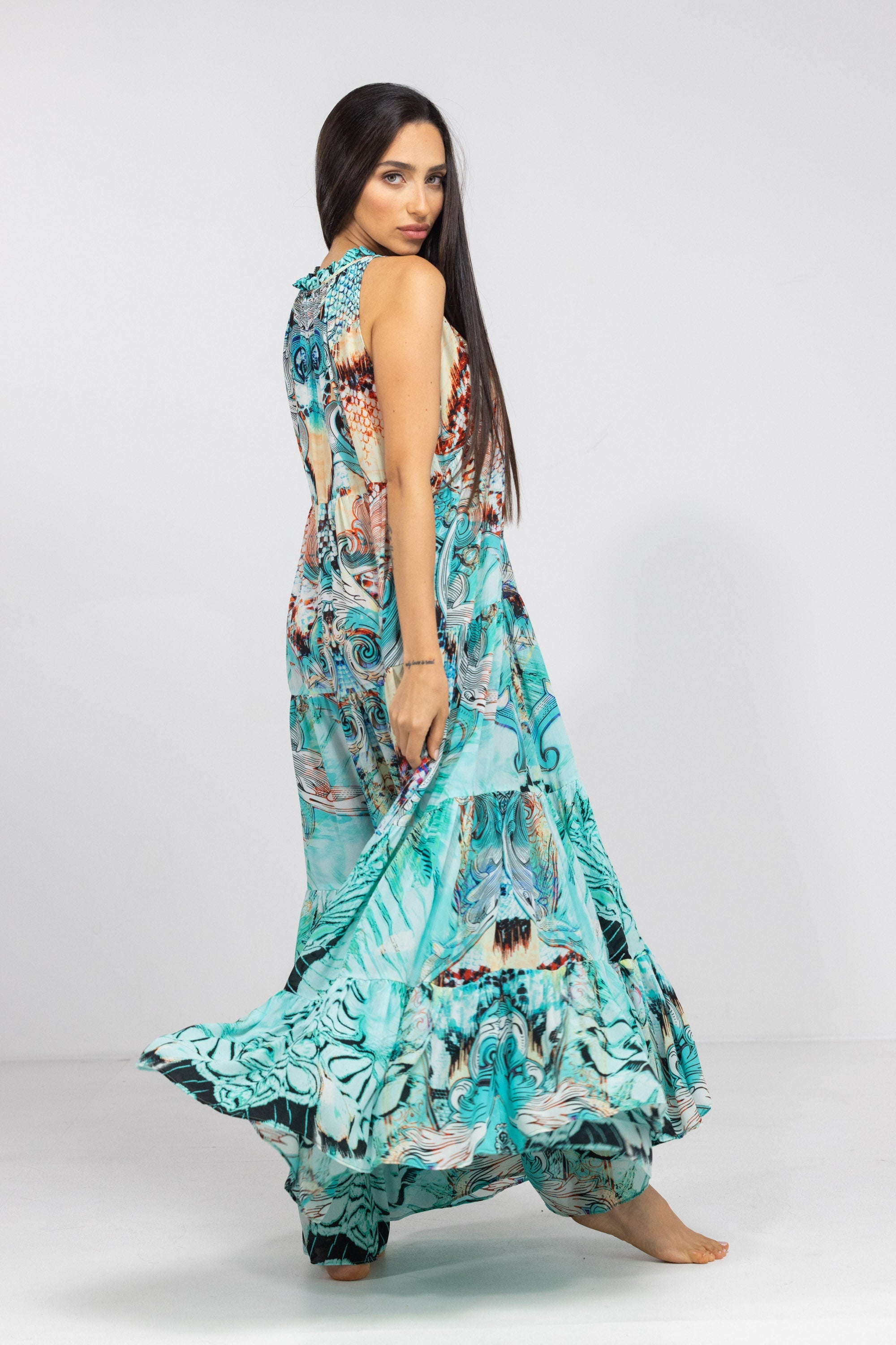 GOLDCOAST - FRILL ARMHOLE MAXI DRESS