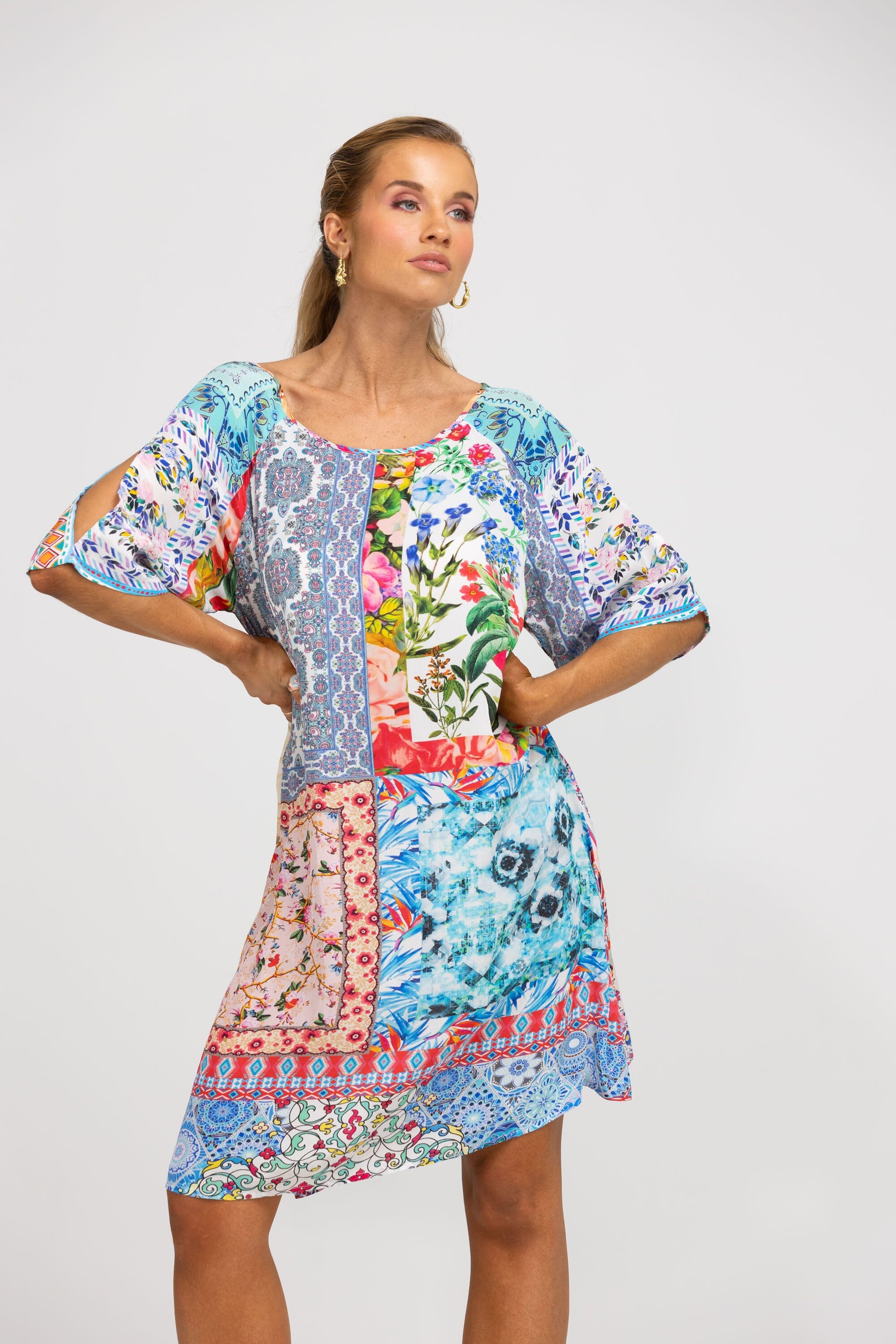 DAMASCUS - SLIT SLEEVE DRESS - TheSwankStore