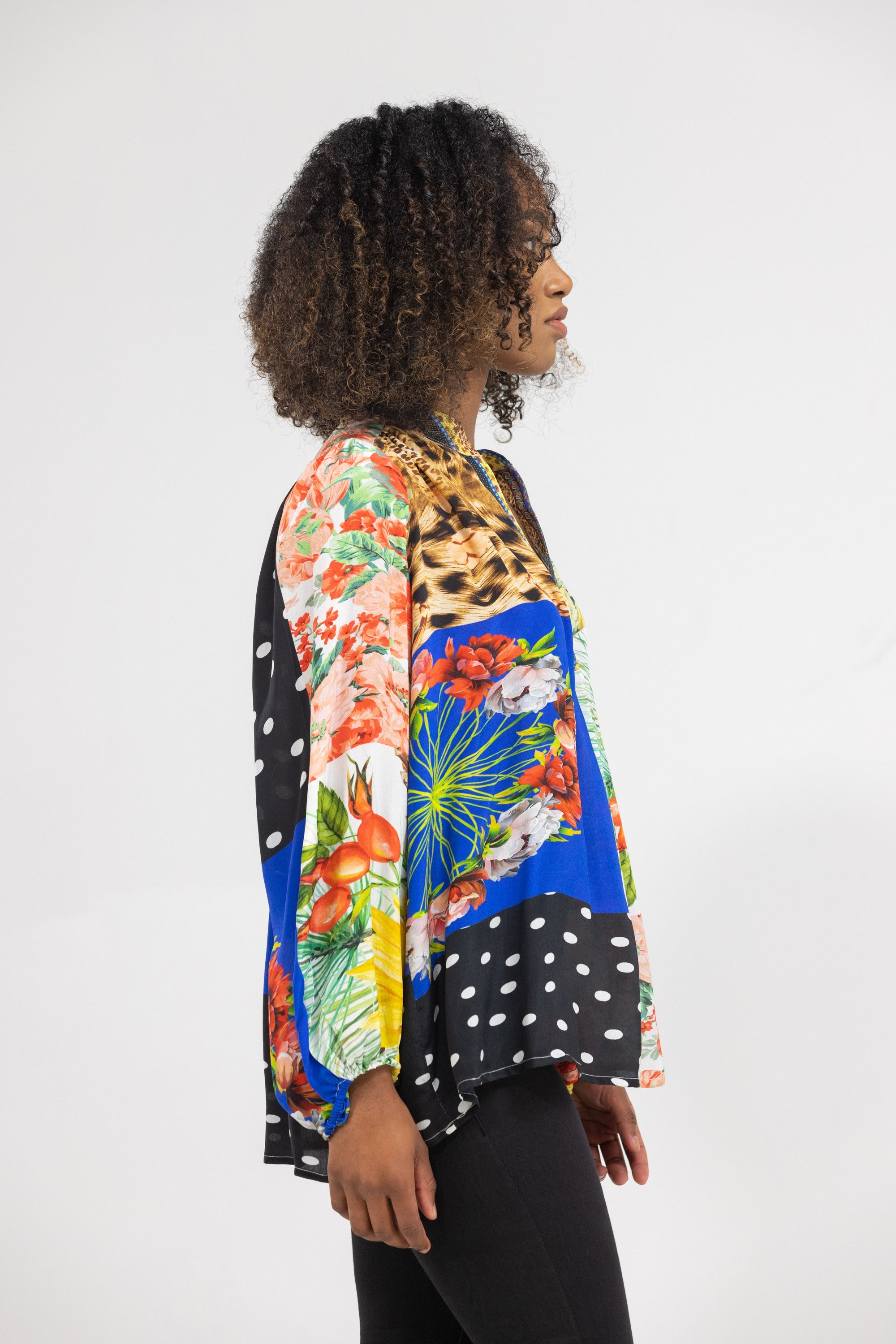 PERTH - V NECK TOP NEW 100% Silk (Size - M/L) - TheSwankStore