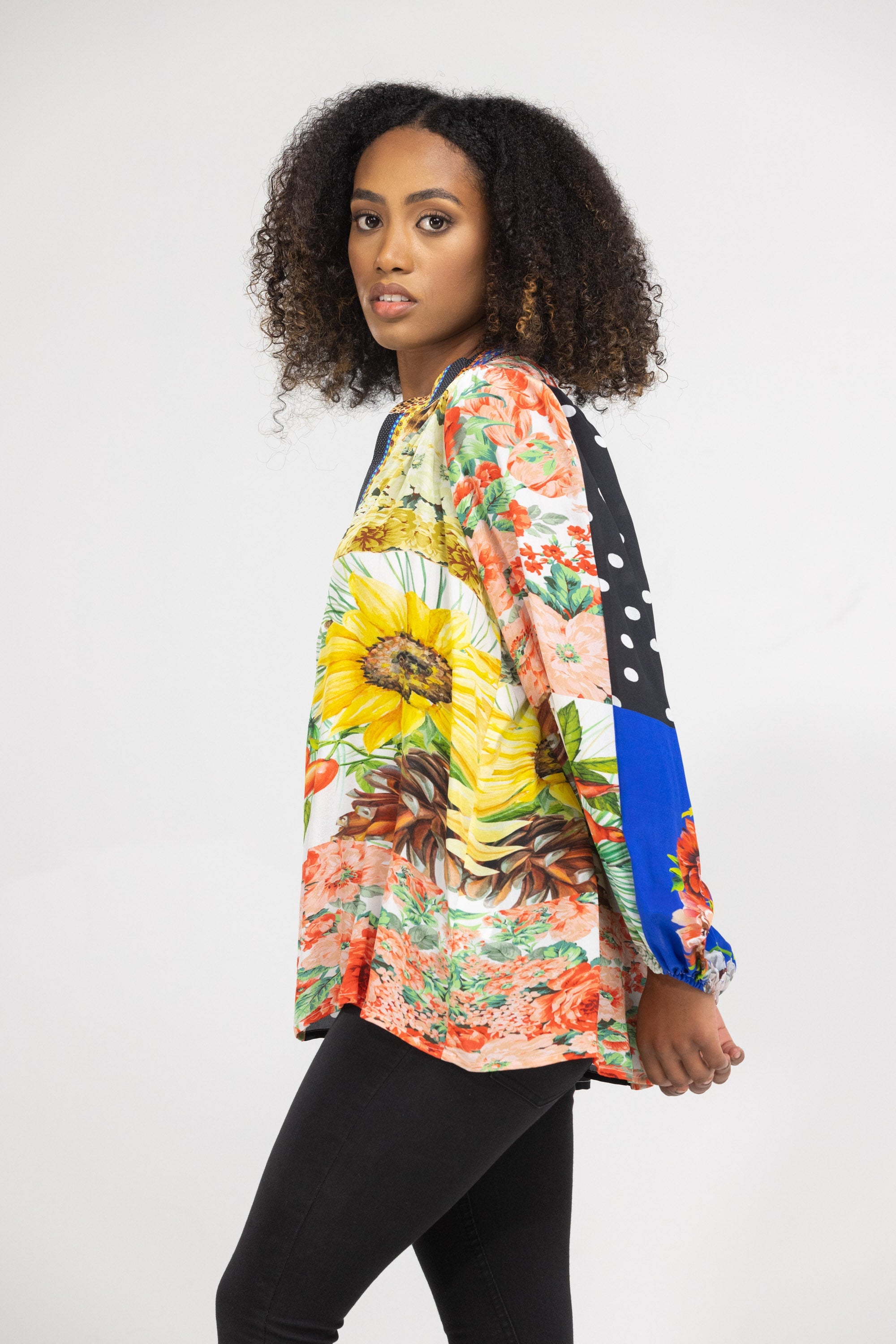 PERTH - V NECK TOP NEW 100% Silk (Size - M/L) - TheSwankStore