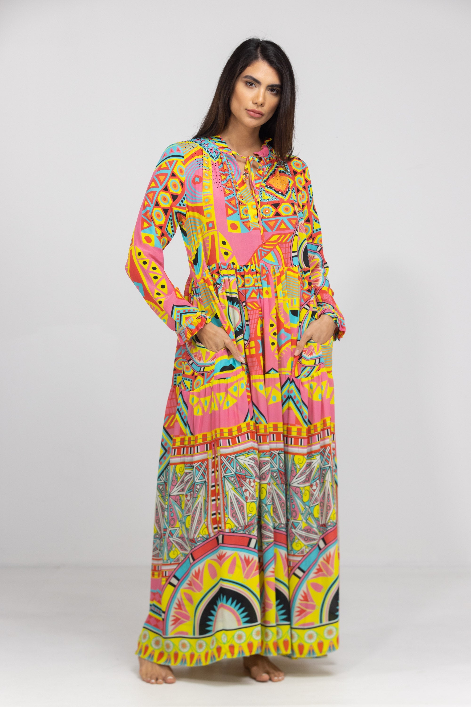 HOBART - FRONT PLACKET MAXI DRESS