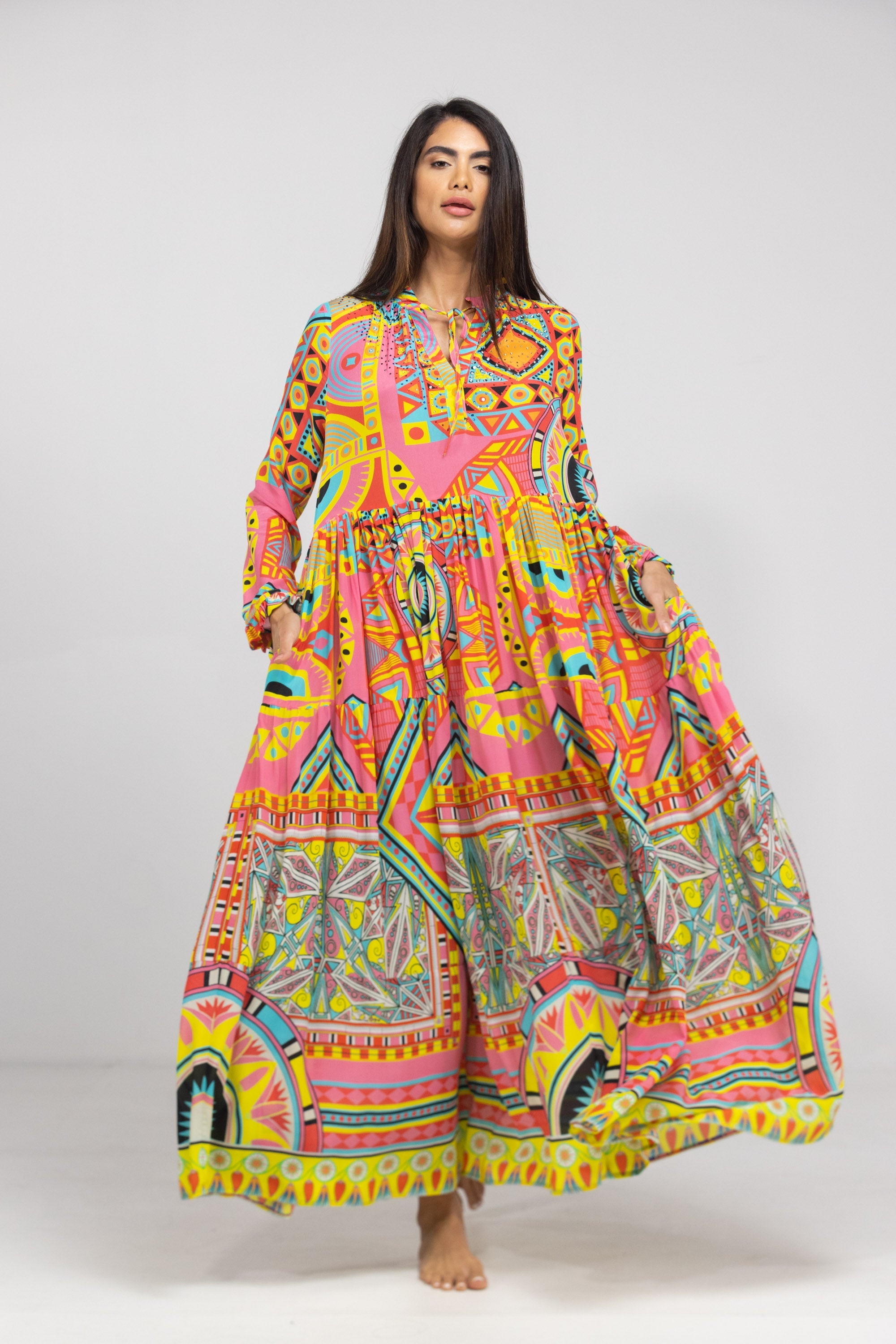 HOBART - FRONT PLACKET MAXI DRESS