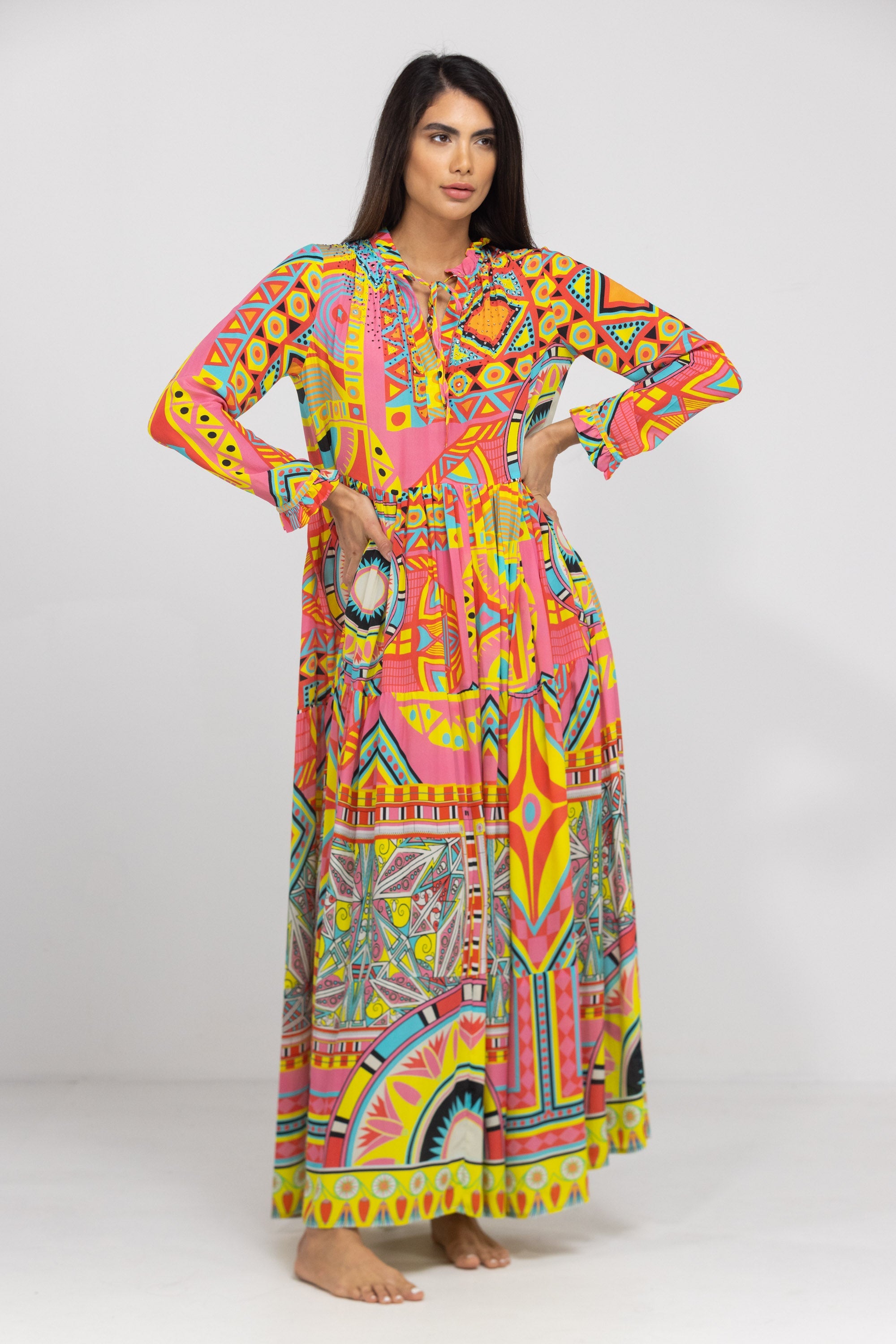 HOBART - FRONT PLACKET MAXI DRESS