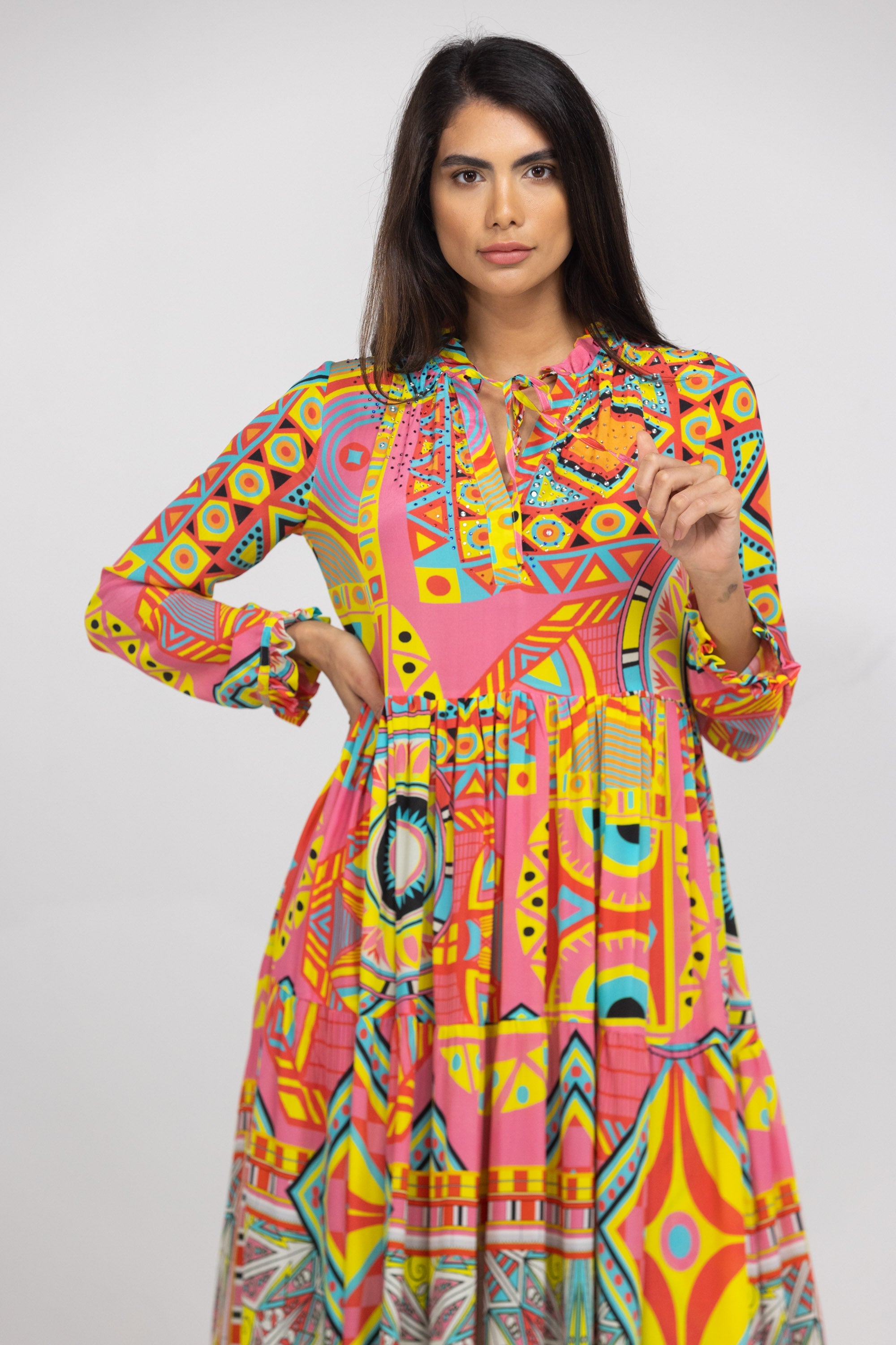 HOBART - FRONT PLACKET MAXI DRESS