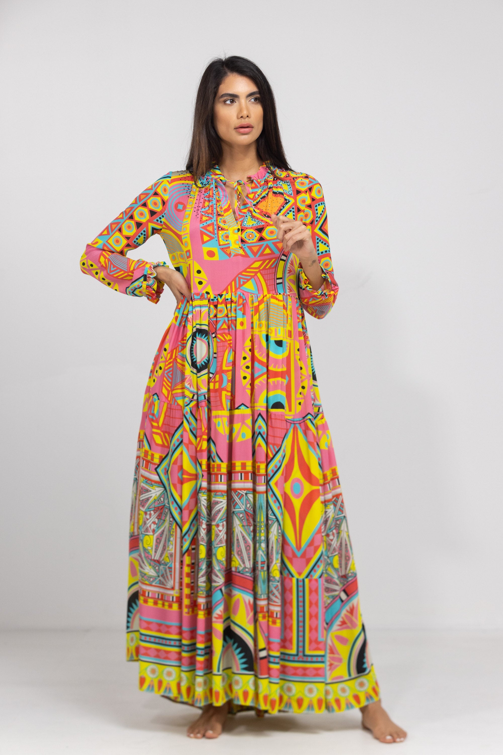 HOBART - FRONT PLACKET MAXI DRESS