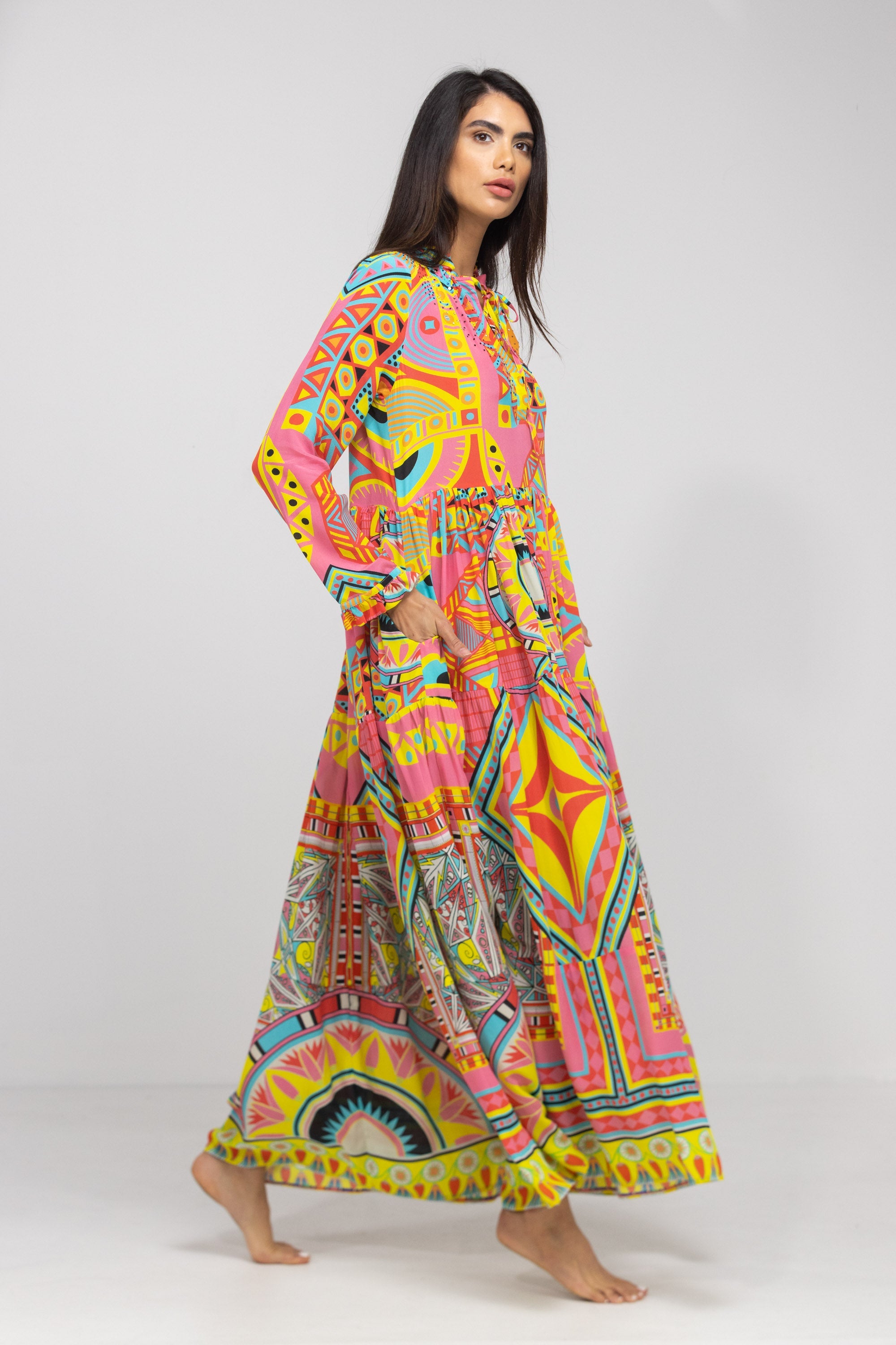 HOBART - FRONT PLACKET MAXI DRESS