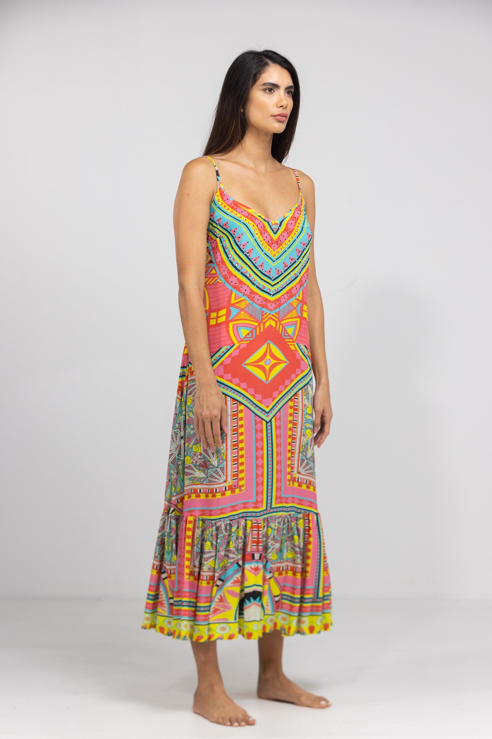 HOBART - FRILL STRAP MAXI