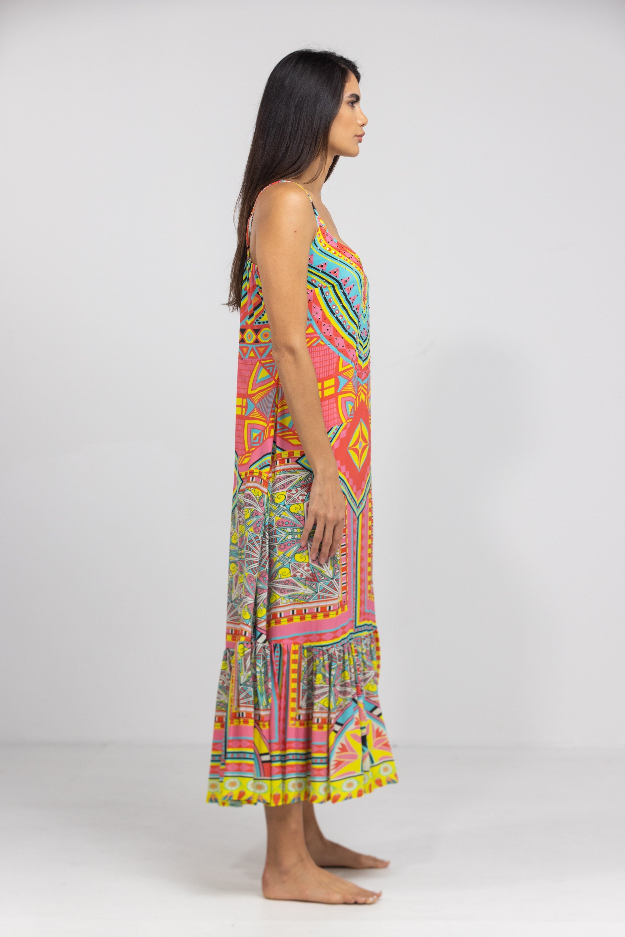 HOBART - FRILL STRAP MAXI