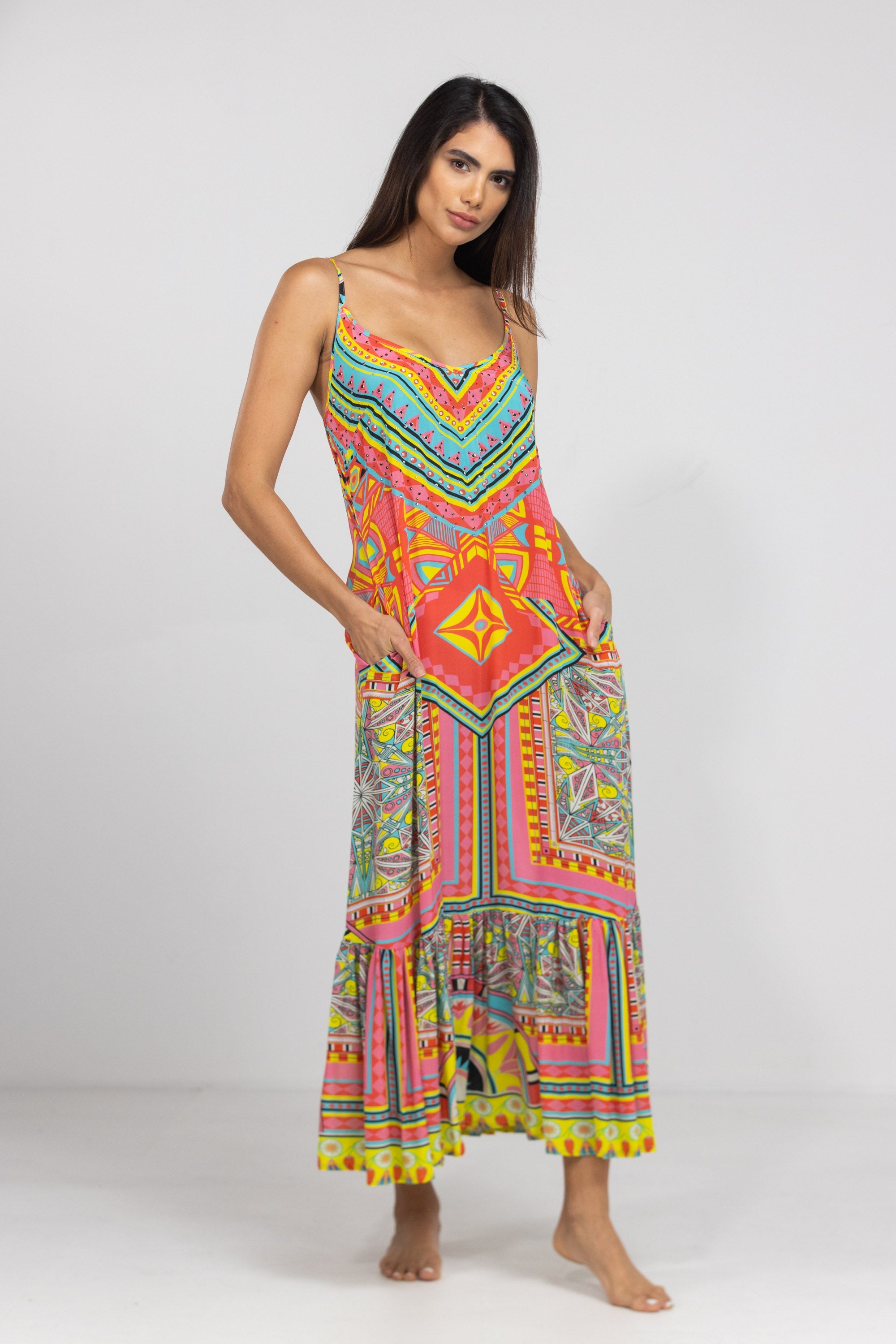 HOBART - FRILL STRAP MAXI