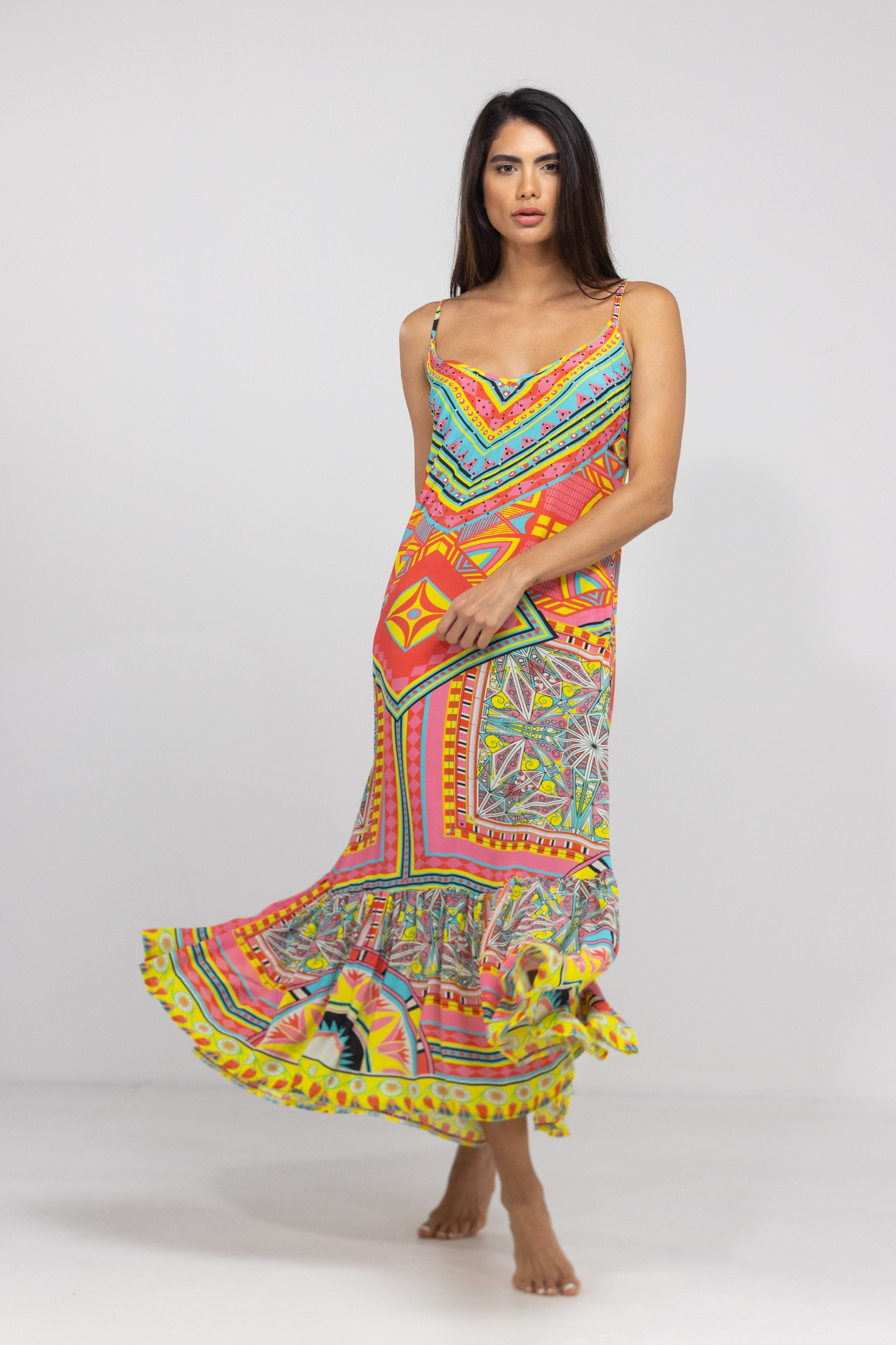 HOBART - FRILL STRAP MAXI