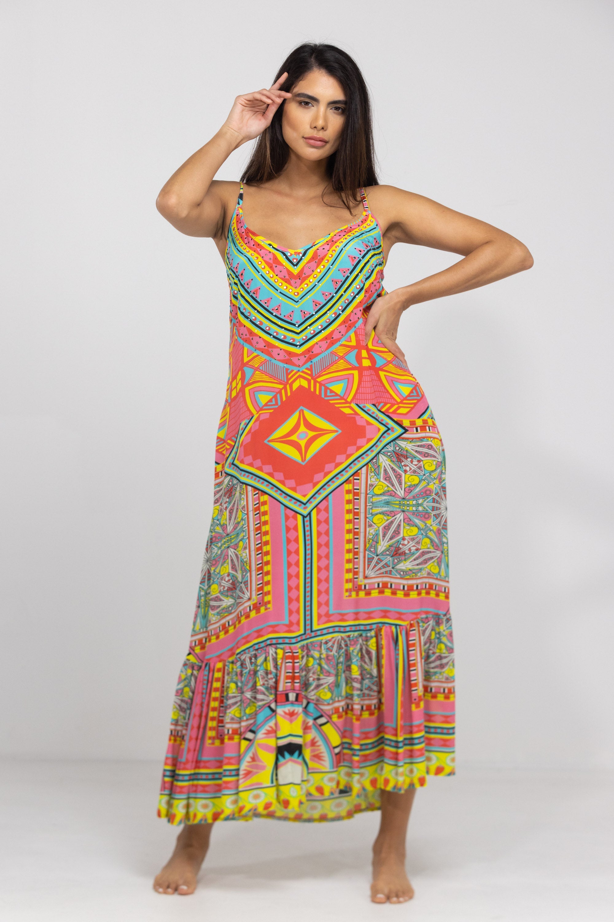 HOBART - FRILL STRAP MAXI