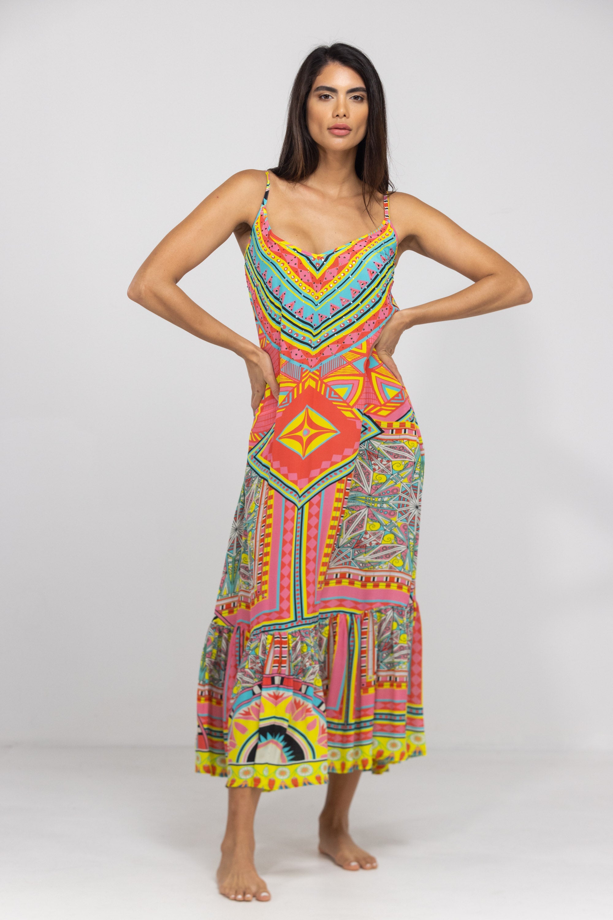 HOBART - FRILL STRAP MAXI