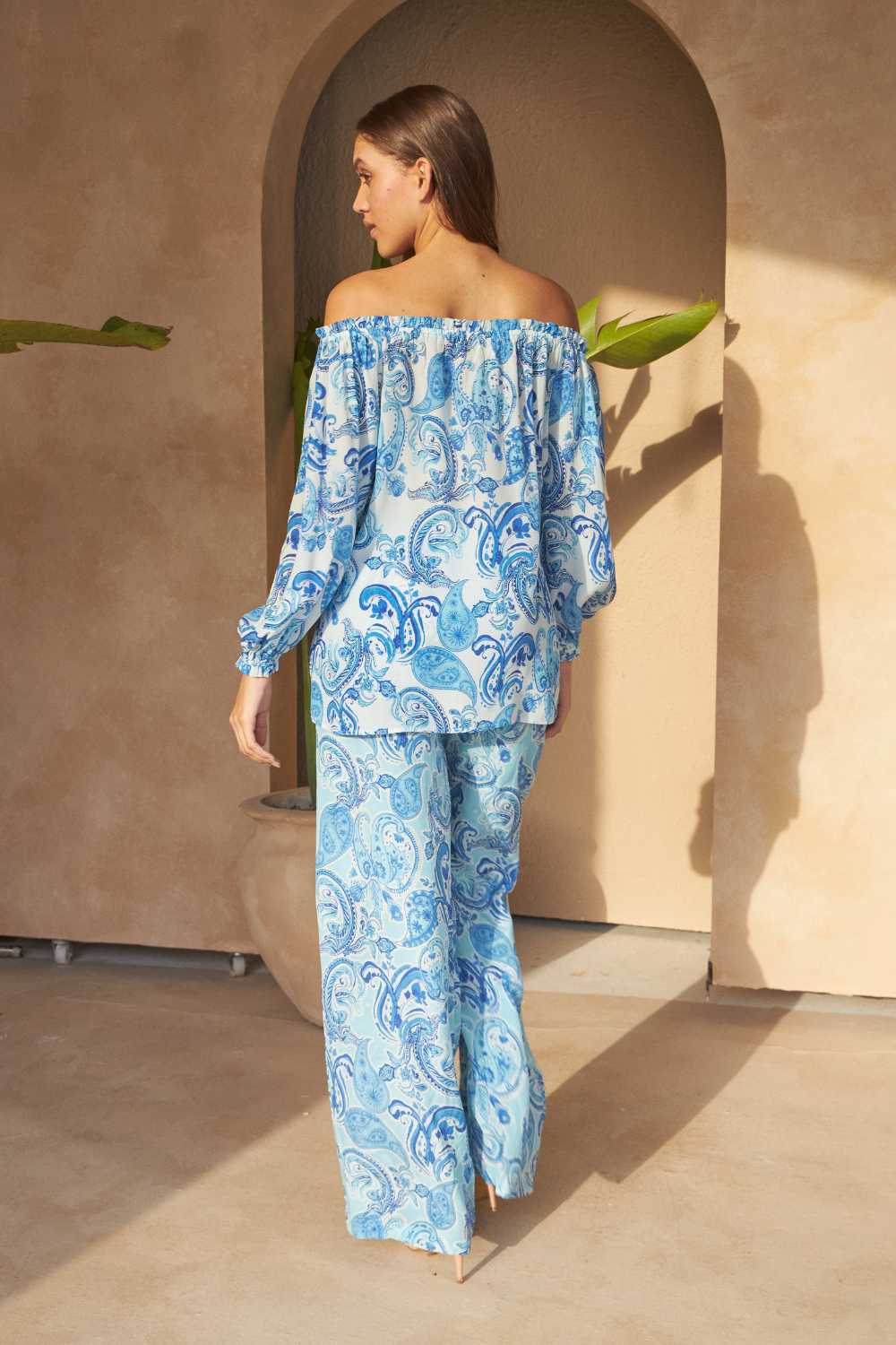 PAISLEY AZURE - CALLA TOP - TheSwankStore