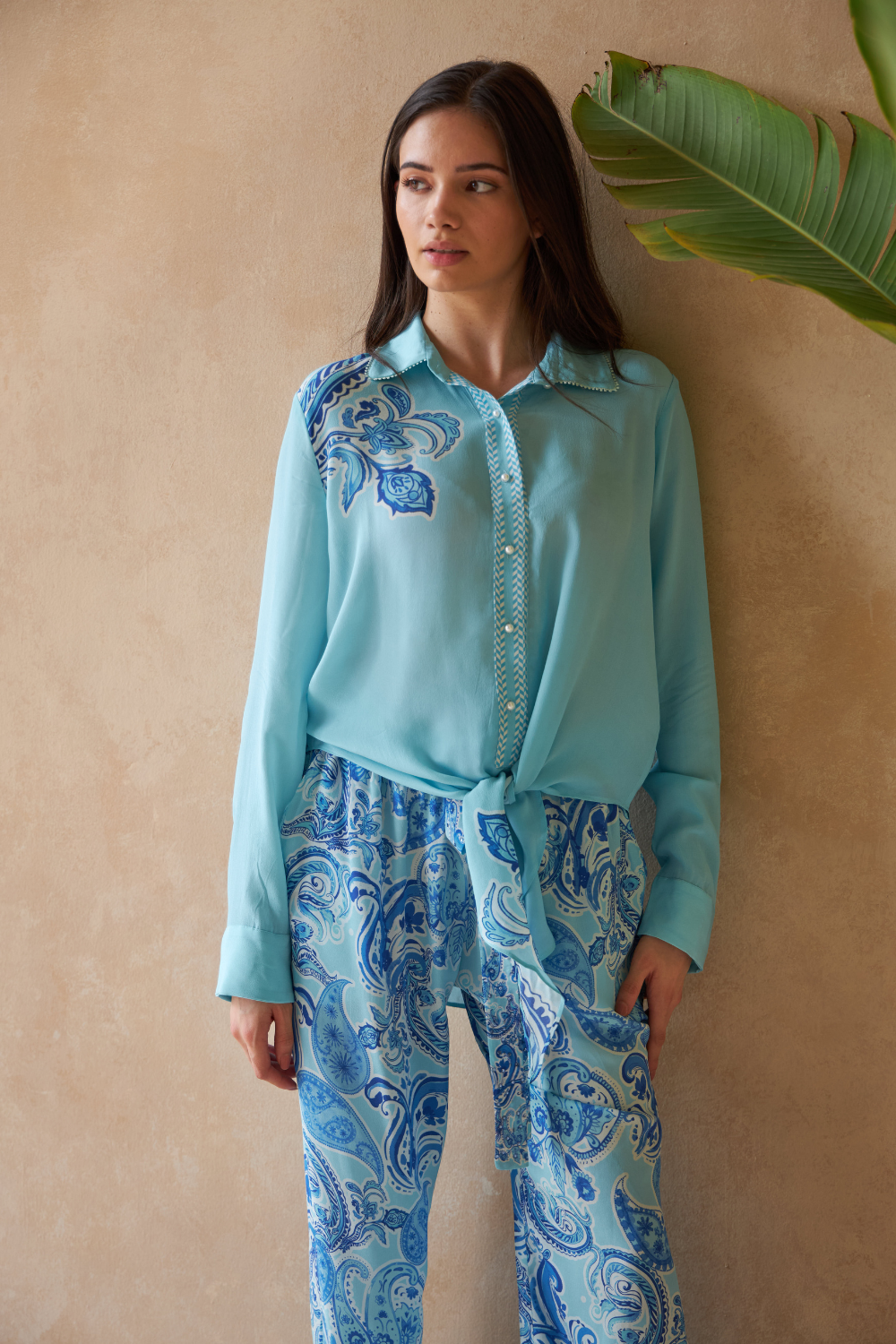 PAISLEY AZURE - LAMIUM TOP - TheSwankStore