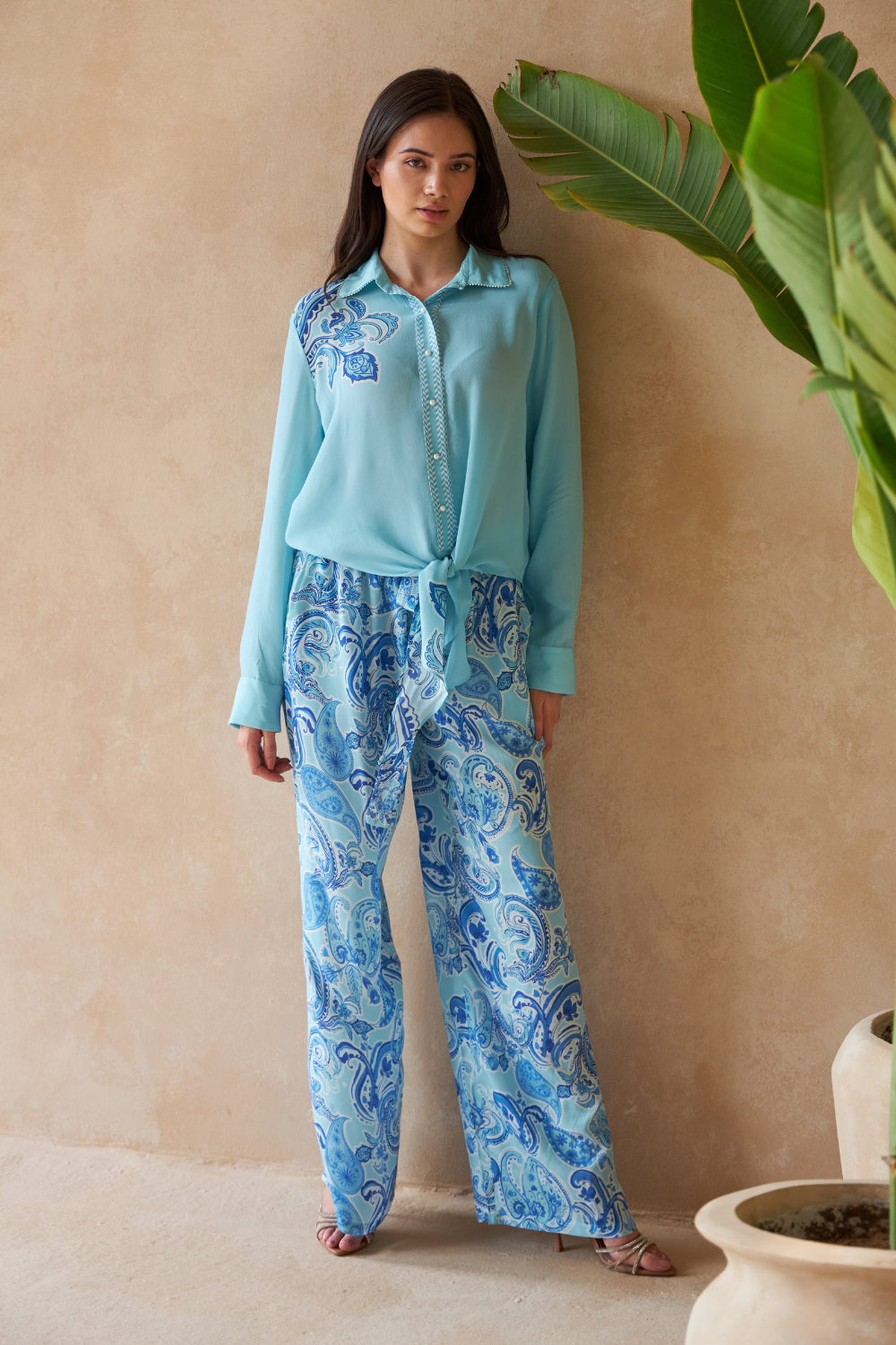 PAISLEY AZURE - LARCH TROUSER - TheSwankStore