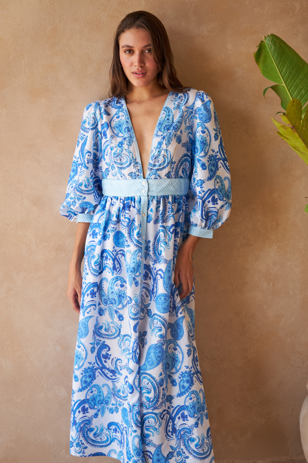 PAISLEY AZURE - SAIGON DRESS - TheSwankStore