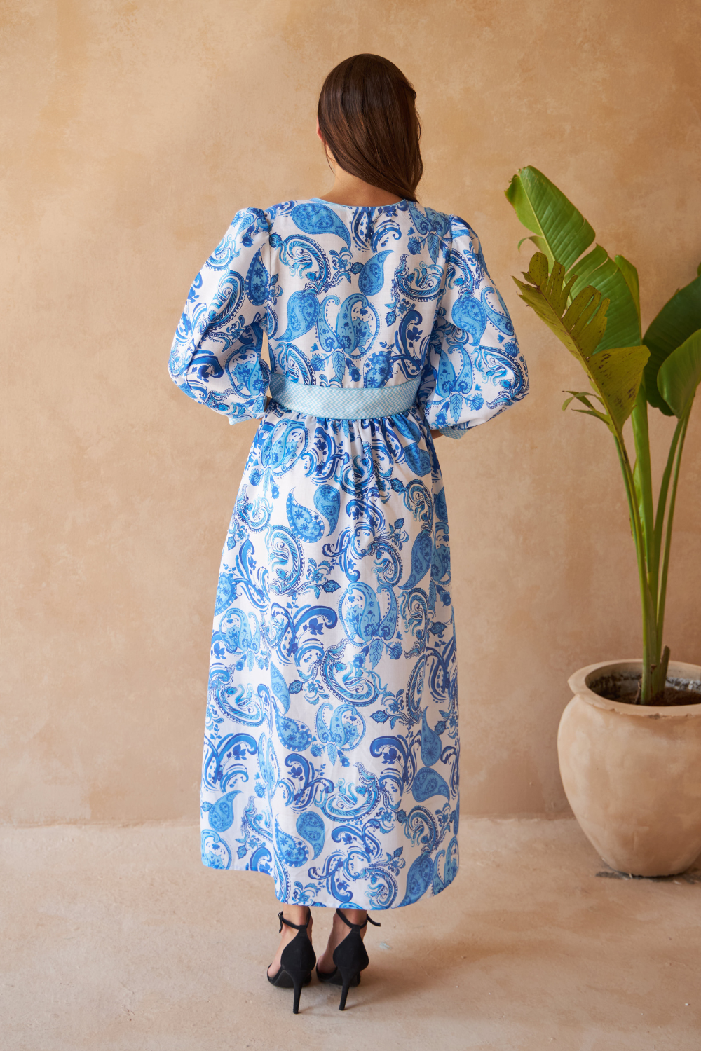 PAISLEY AZURE - SAIGON DRESS - TheSwankStore