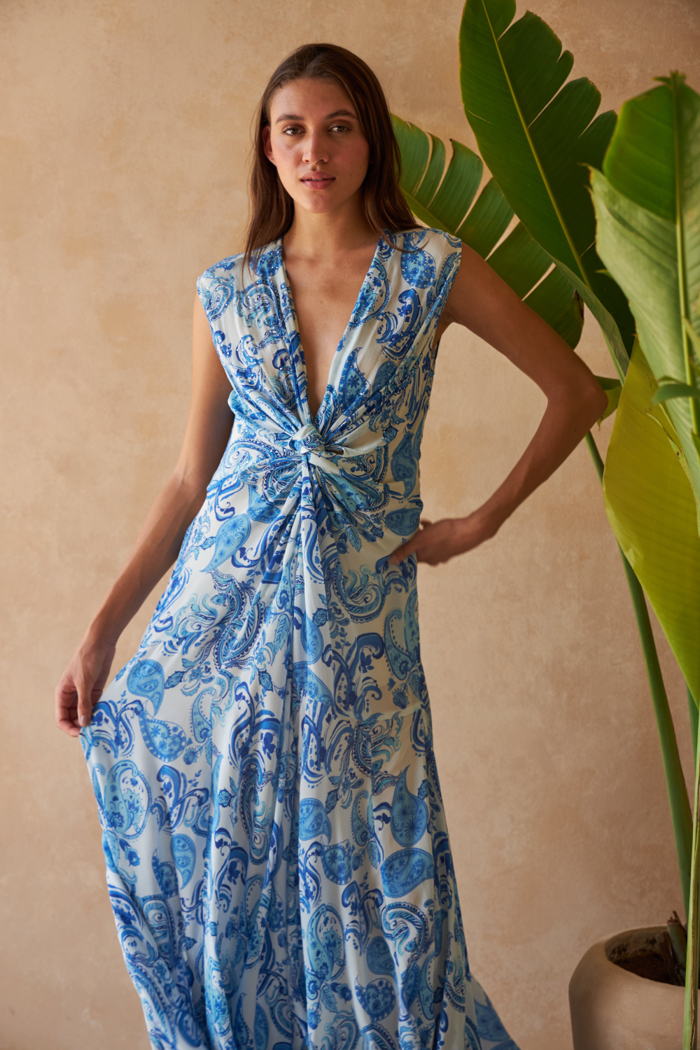 PAISLEY AZURE - THEODORA DRESS - TheSwankStore