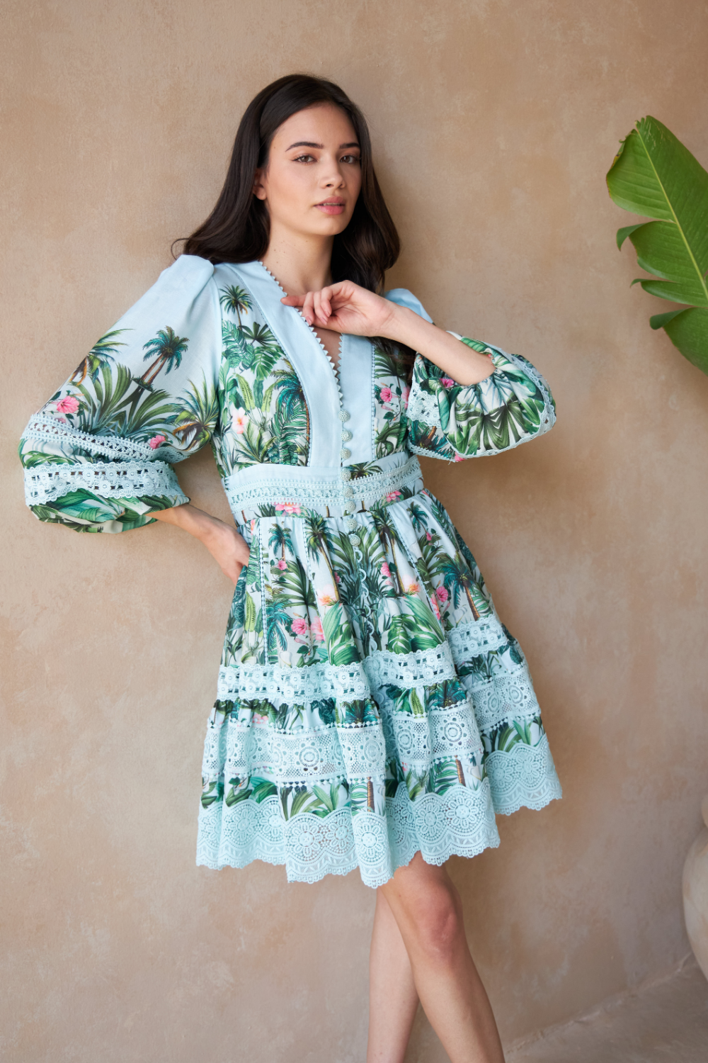 PALM GREEN - BAVARIAN DRESS - TheSwankStore