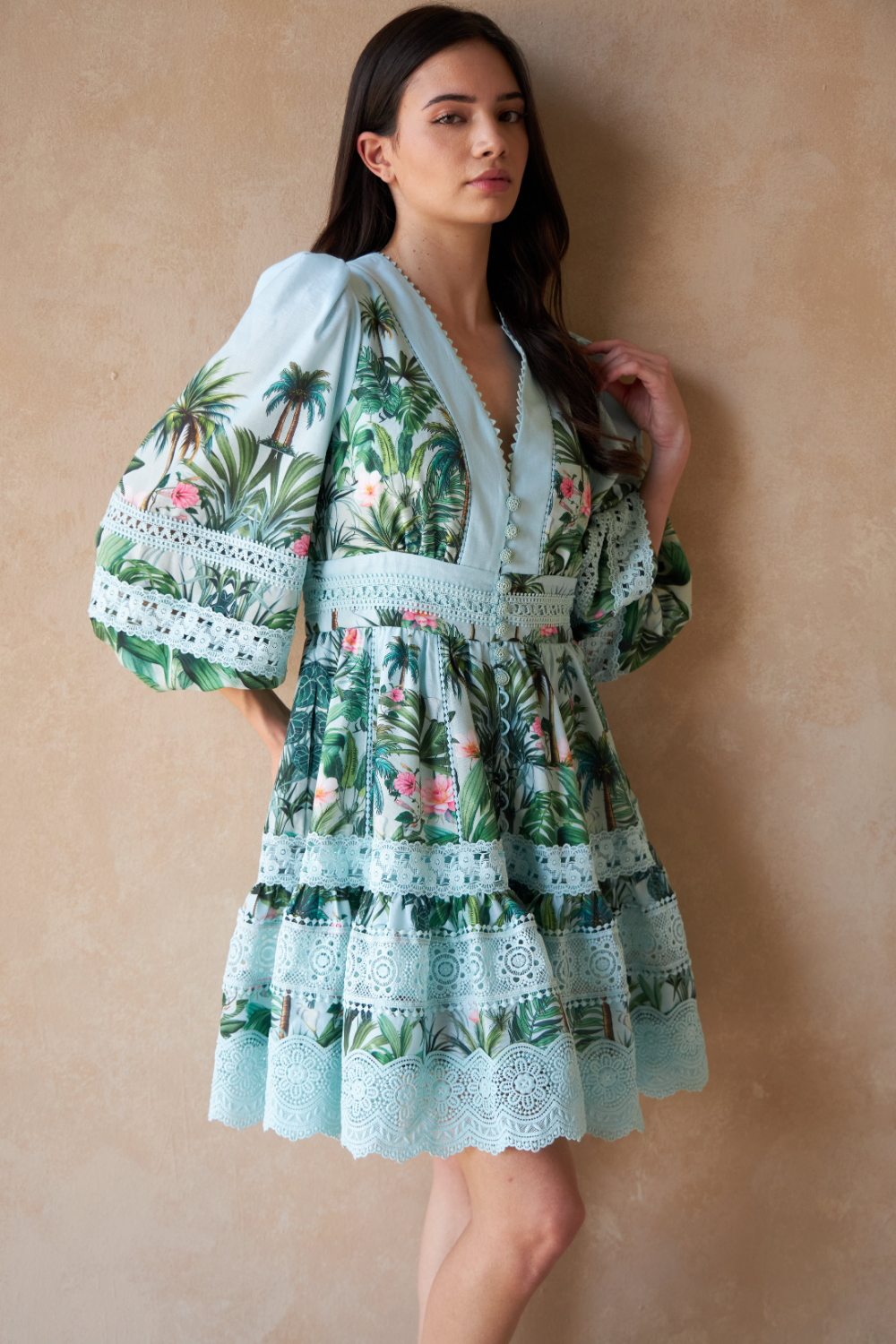 PALM GREEN - BAVARIAN DRESS - TheSwankStore