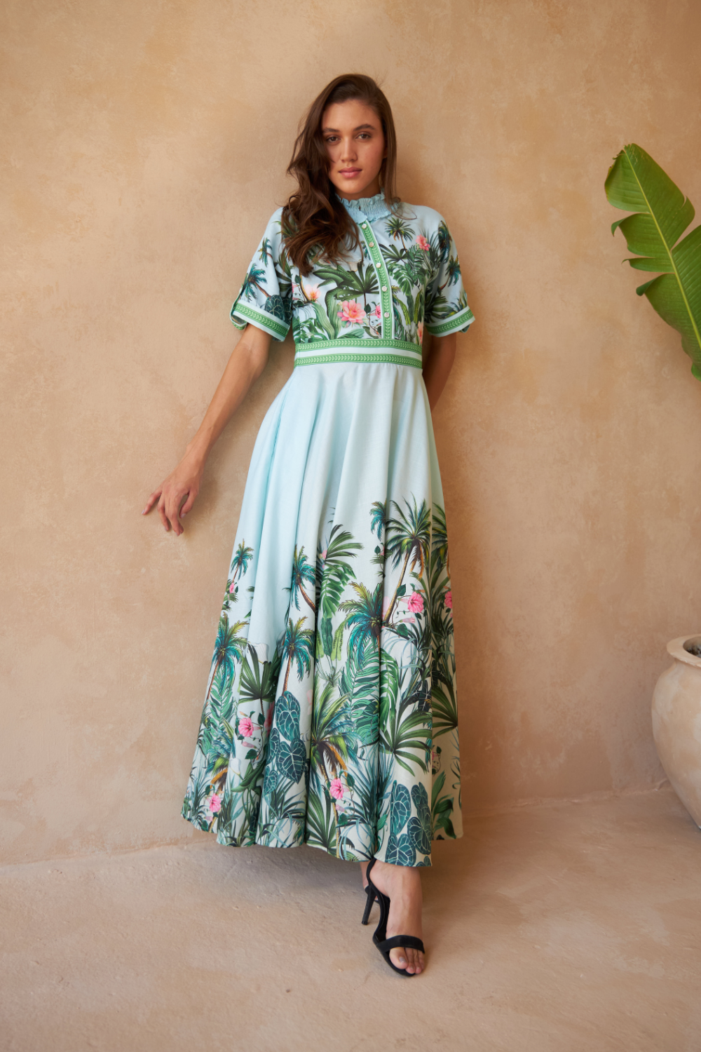 PALM GREEN - REVA DRESS - TheSwankStore