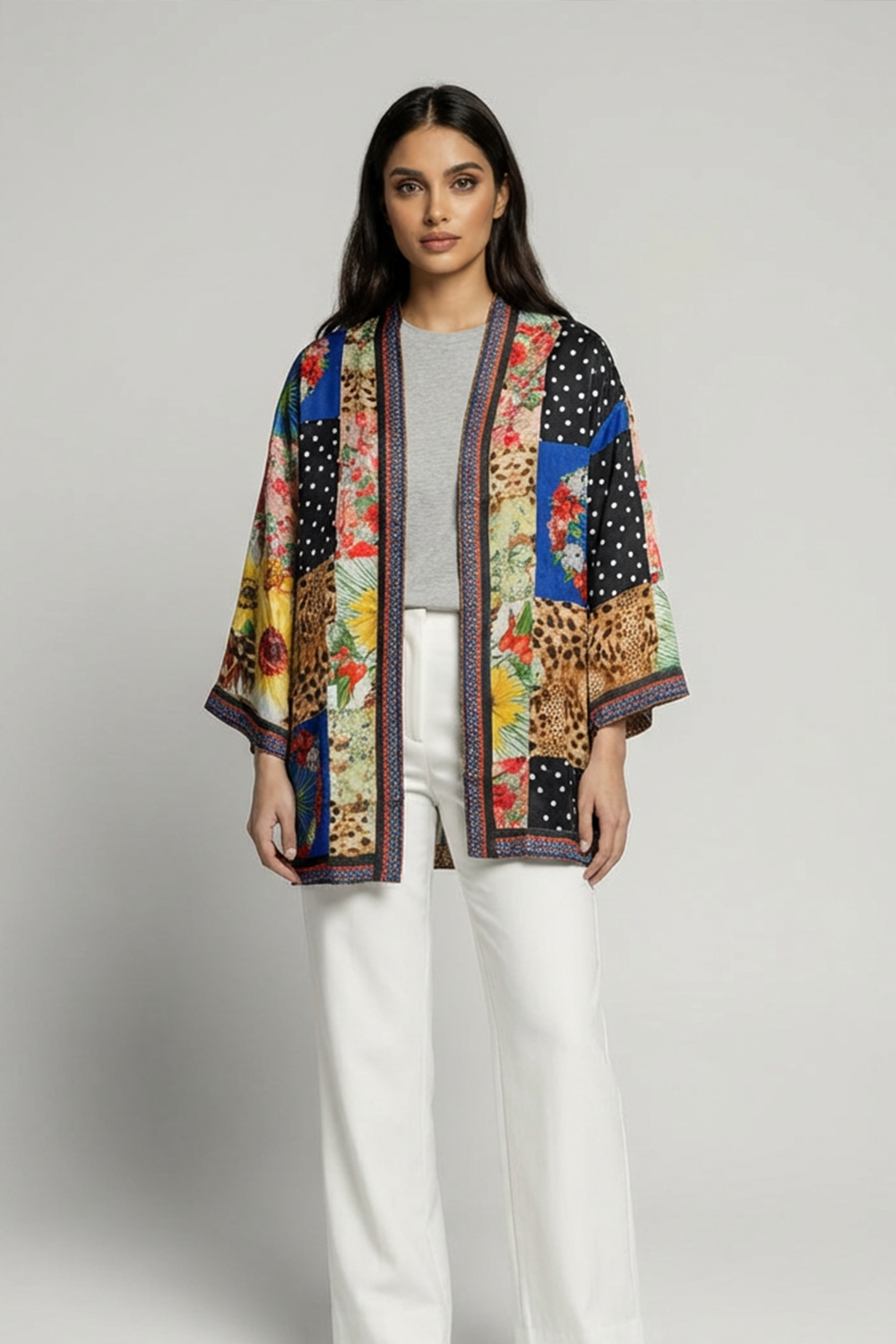 PERTH - KIMONO TOP 100% Silk (Size - M/L) - TheSwankStore