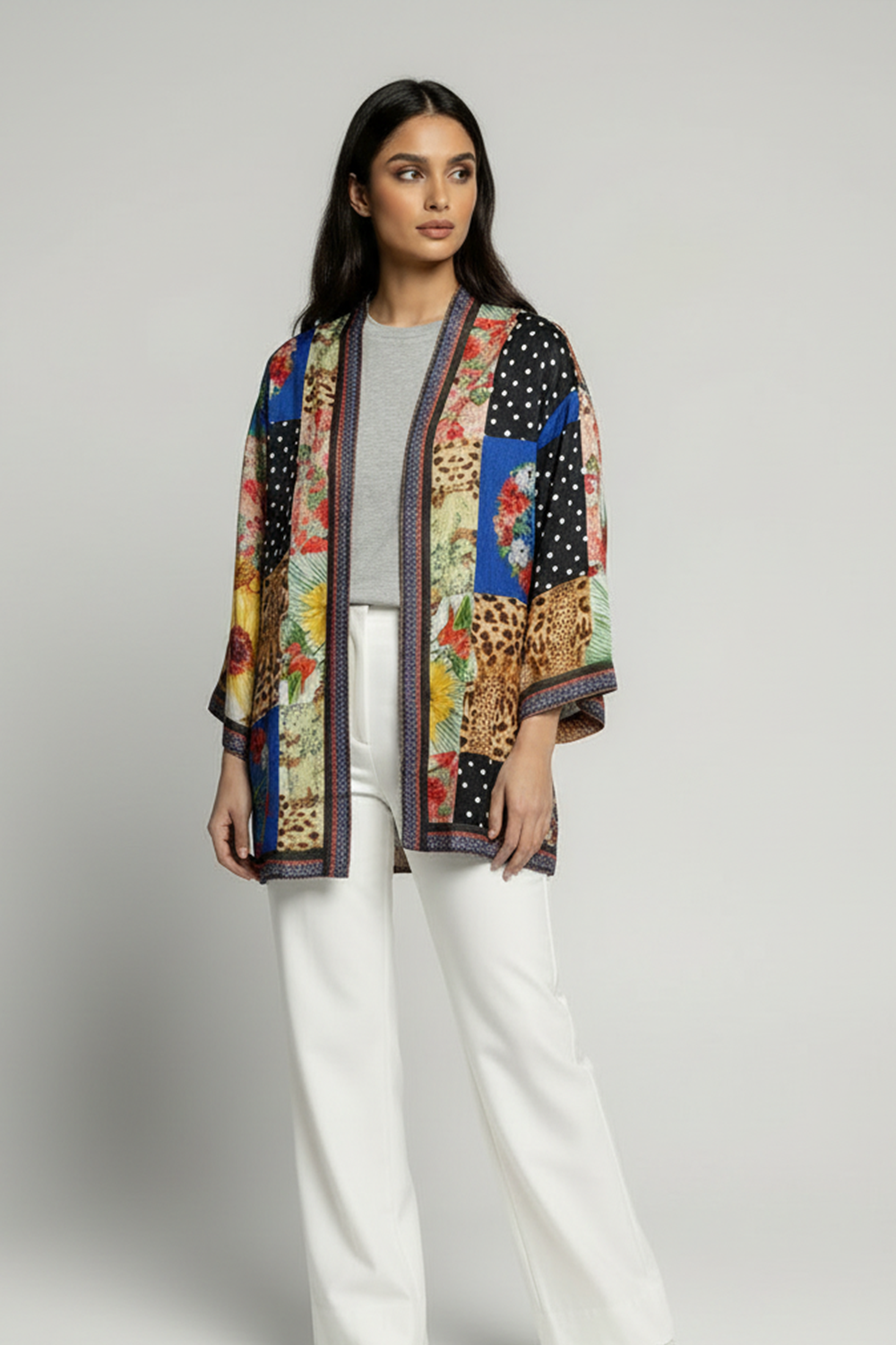 PERTH - KIMONO TOP 100% Silk (Size - M/L) - TheSwankStore