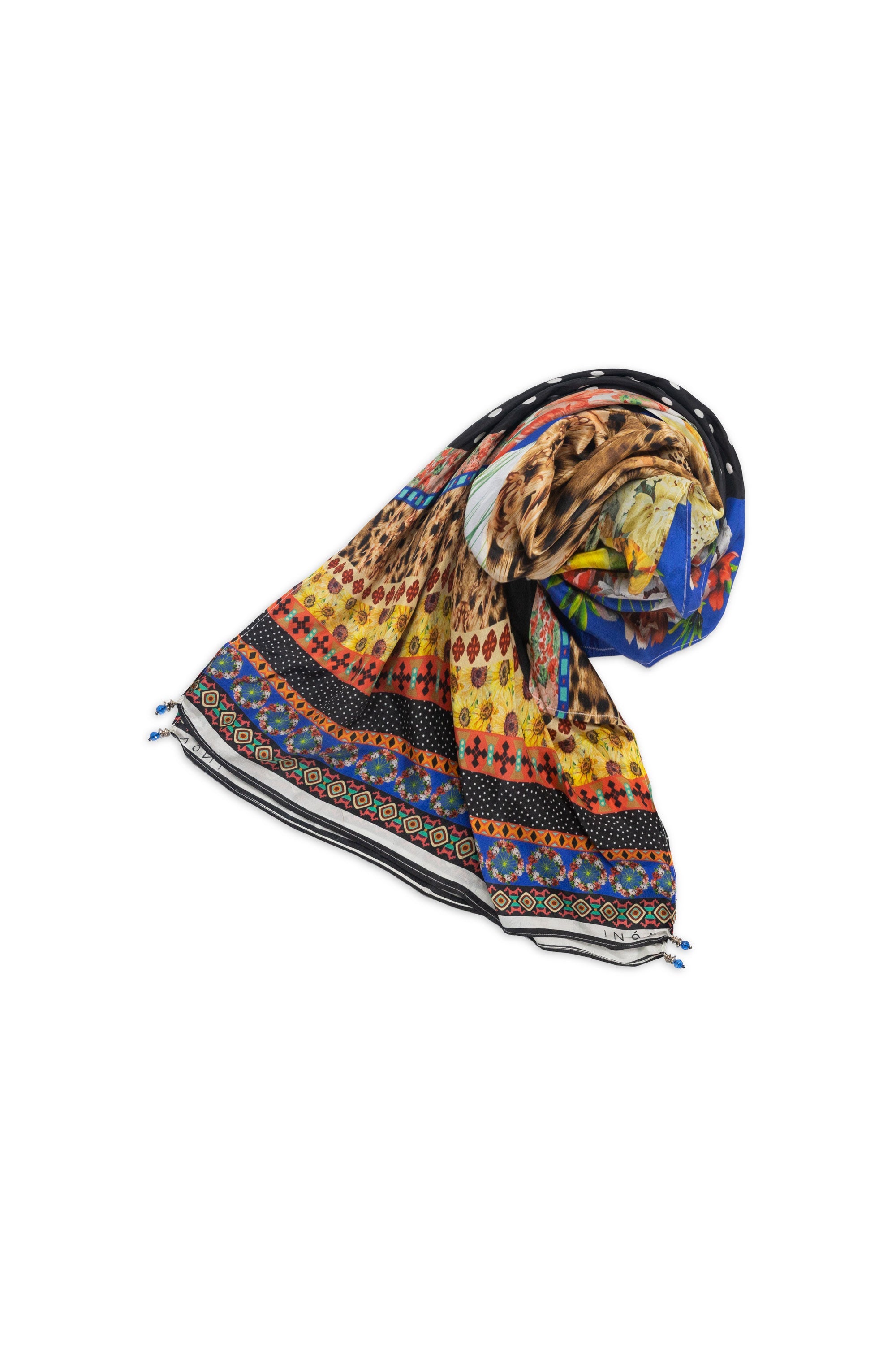 PERTH - RECTANGULAR SCARF 100% Silk - TheSwankStore