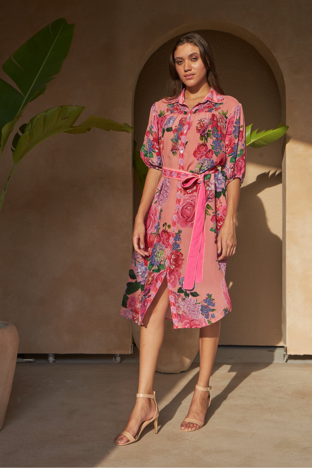 ROSE RED PINK - PANSY DRESS - TheSwankStore