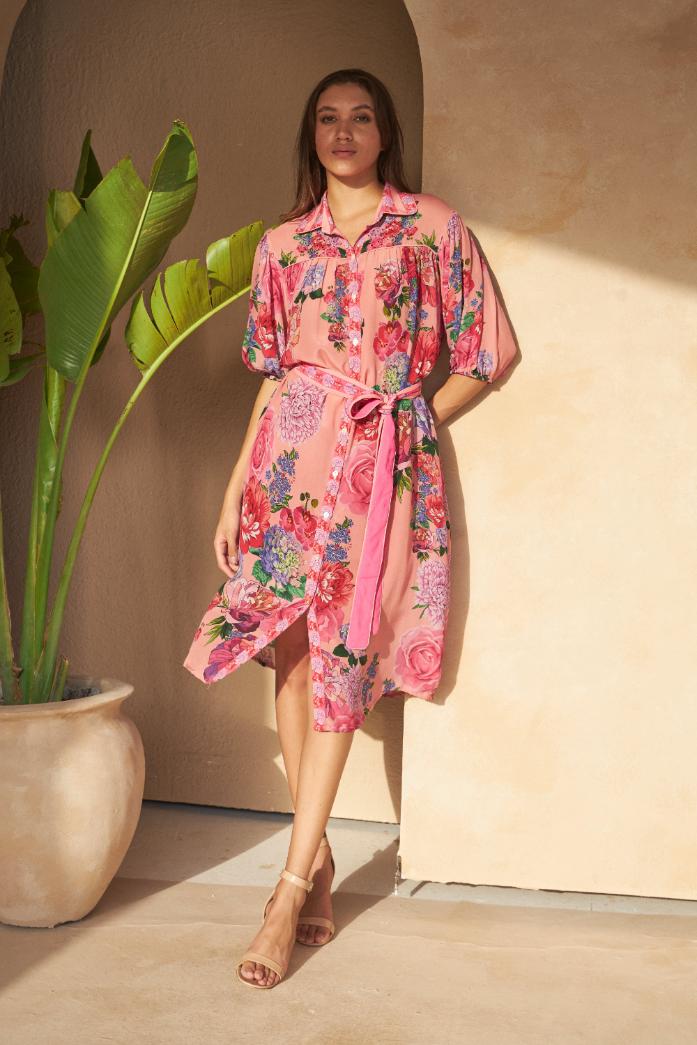 ROSE RED PINK - PANSY DRESS - TheSwankStore