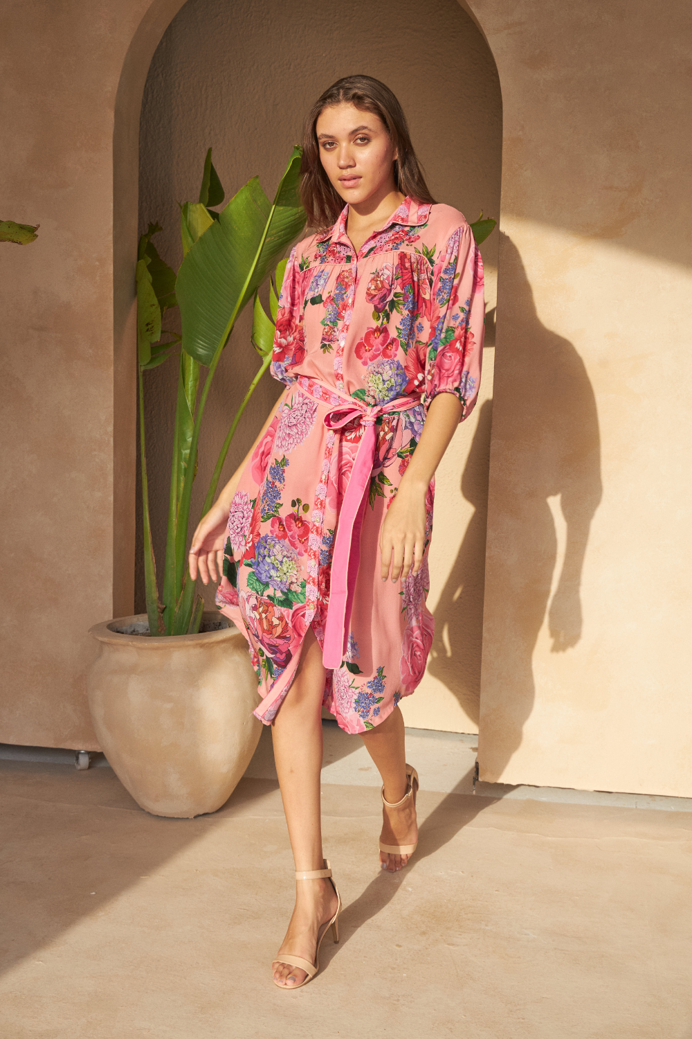 ROSE RED PINK - PANSY DRESS - TheSwankStore