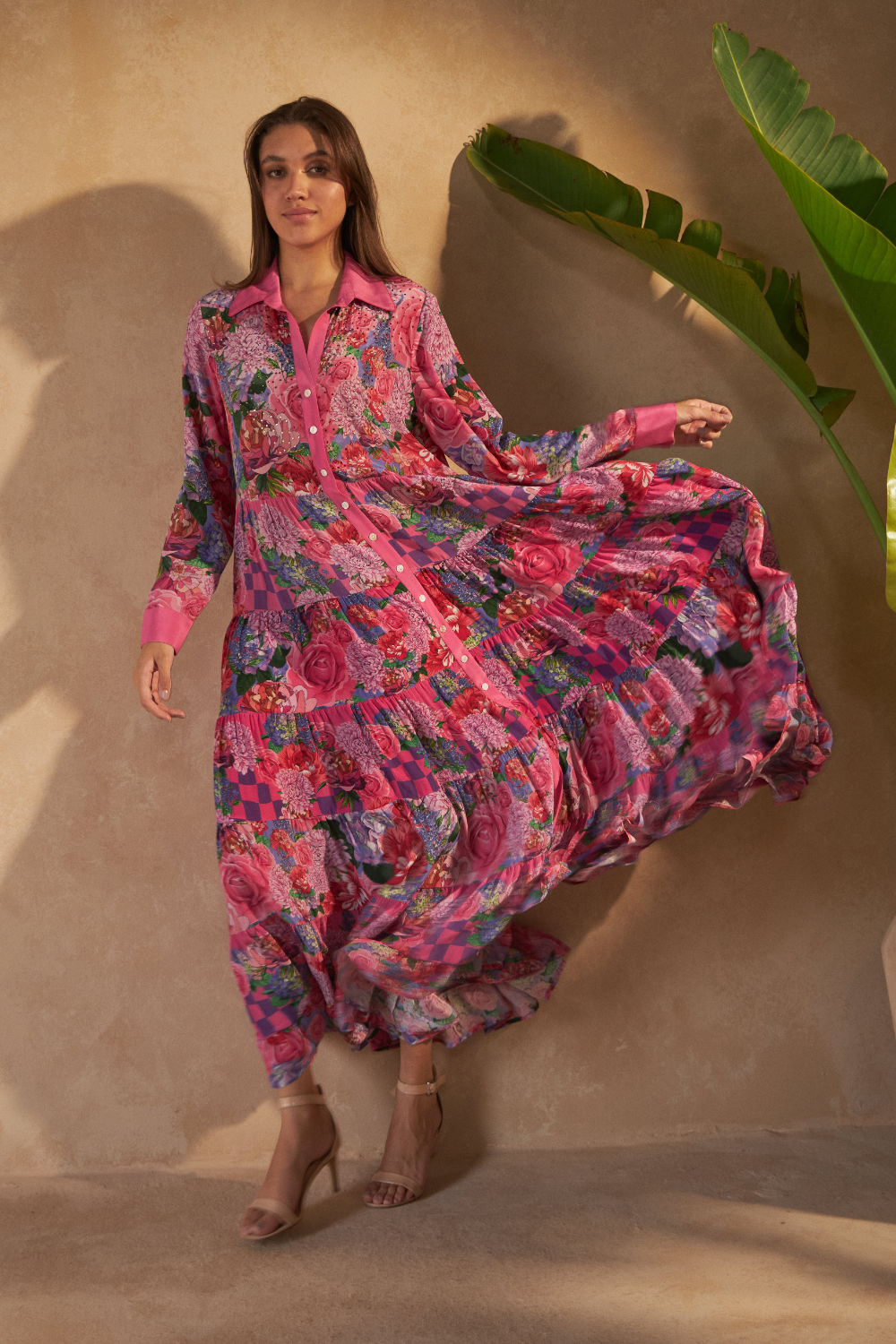 ROSE RED PINK - PERORIAN DRESS - TheSwankStore