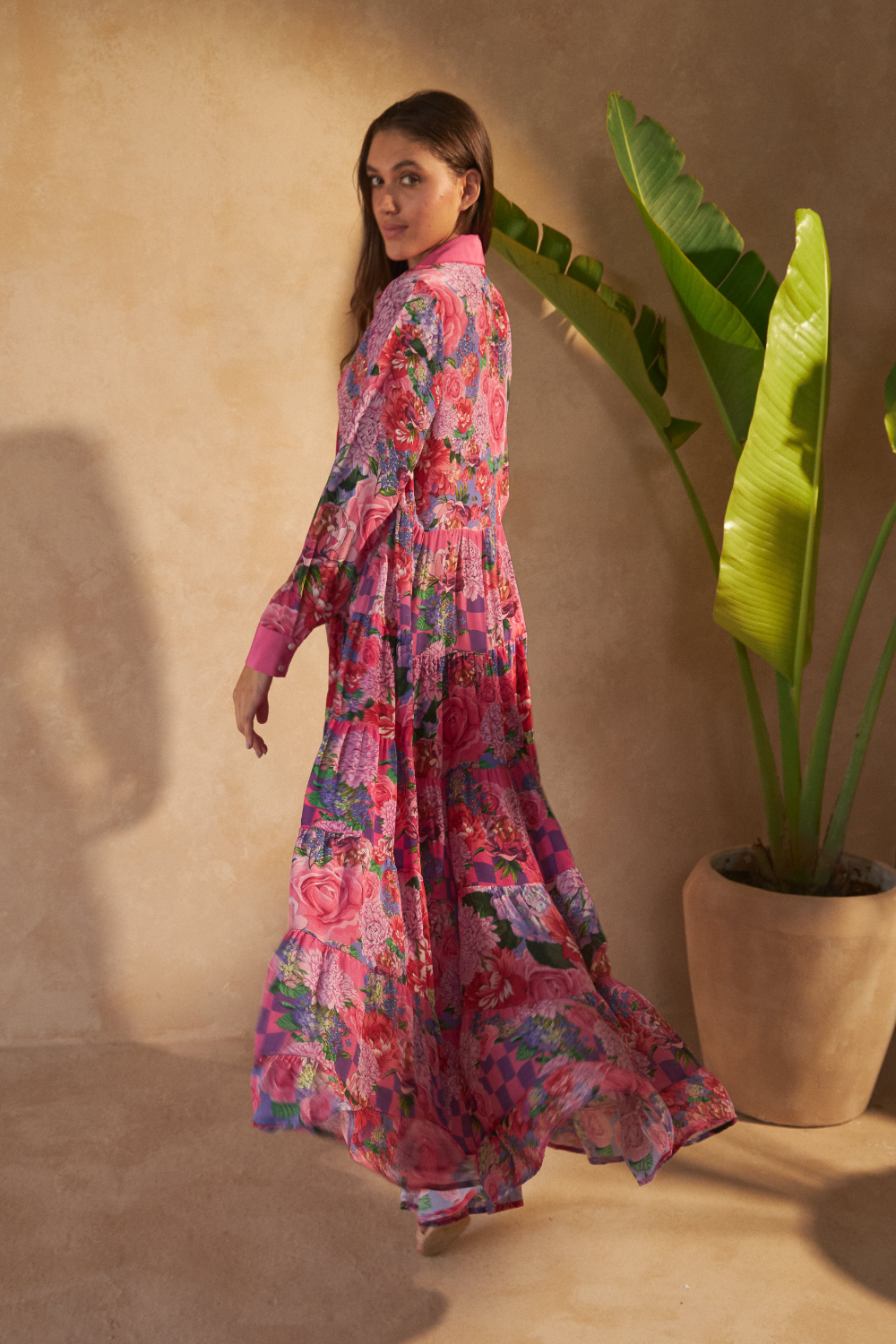 ROSE RED PINK - PERORIAN DRESS - TheSwankStore