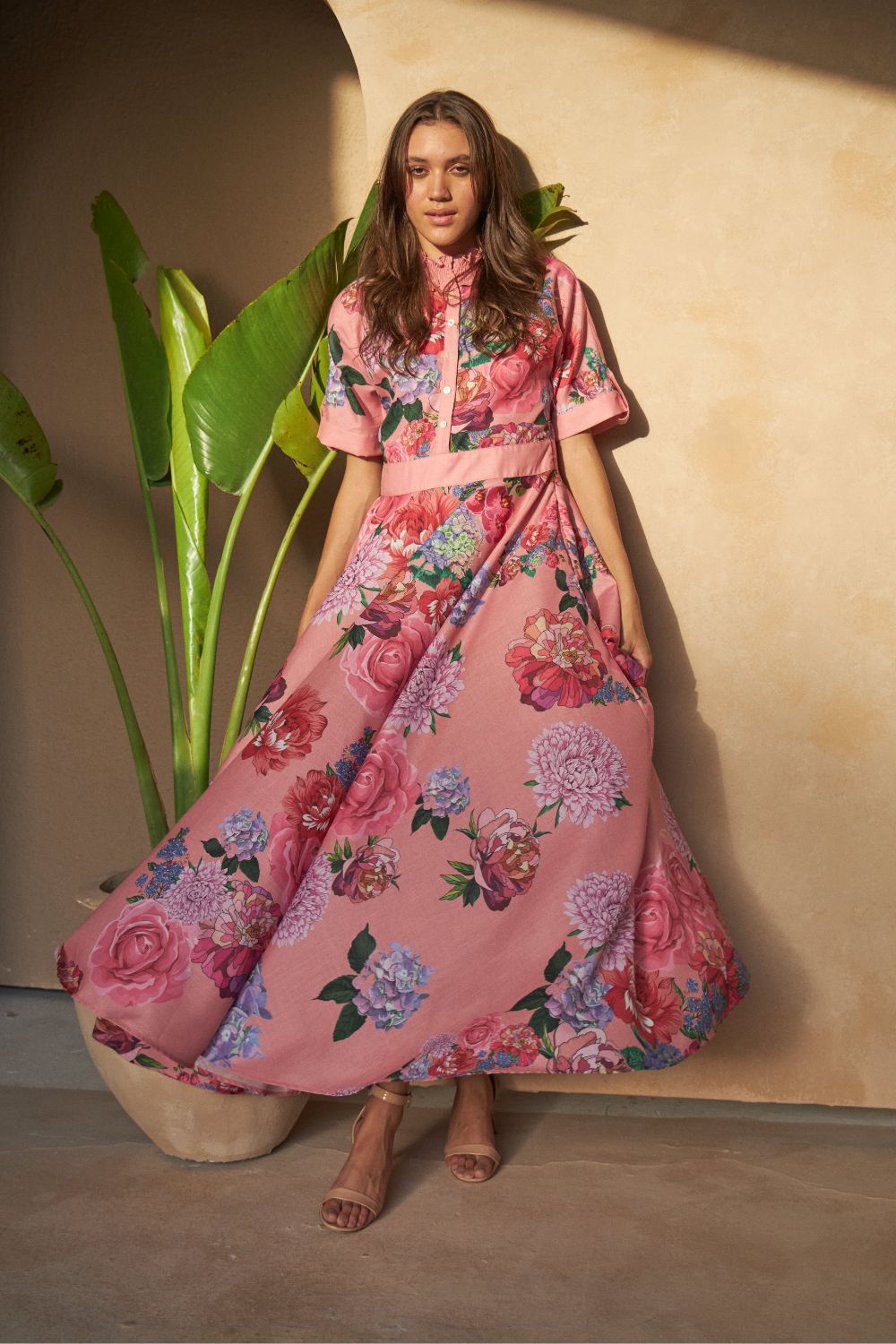 ROSE RED PINK - REVA DRESS - TheSwankStore