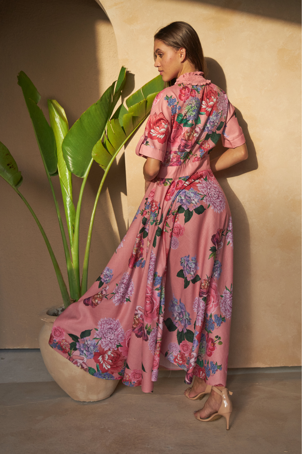 ROSE RED PINK - REVA DRESS - TheSwankStore