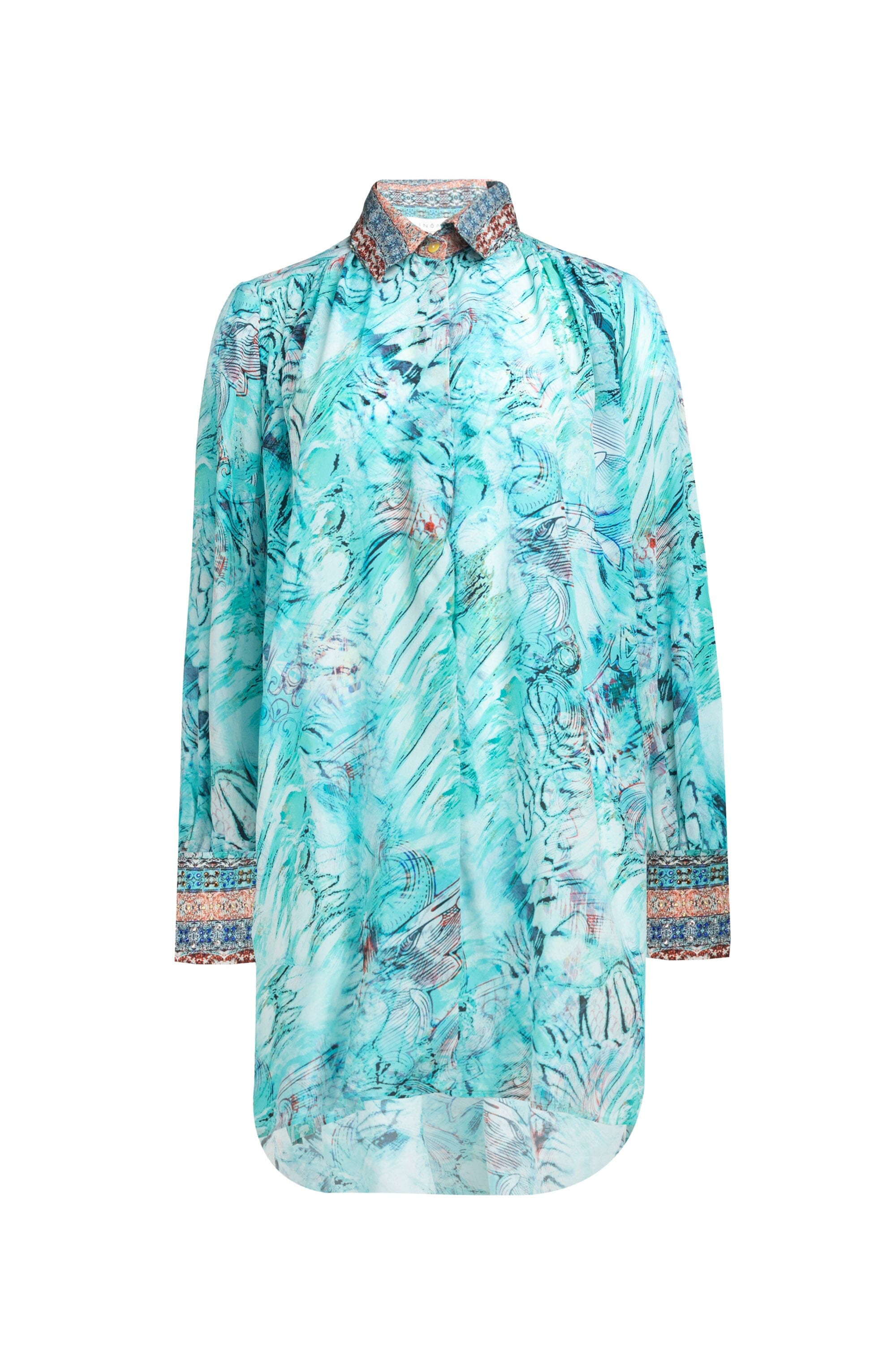 GOLD COAST - SHIRT DRESS (100% SILK) - TheSwankStore