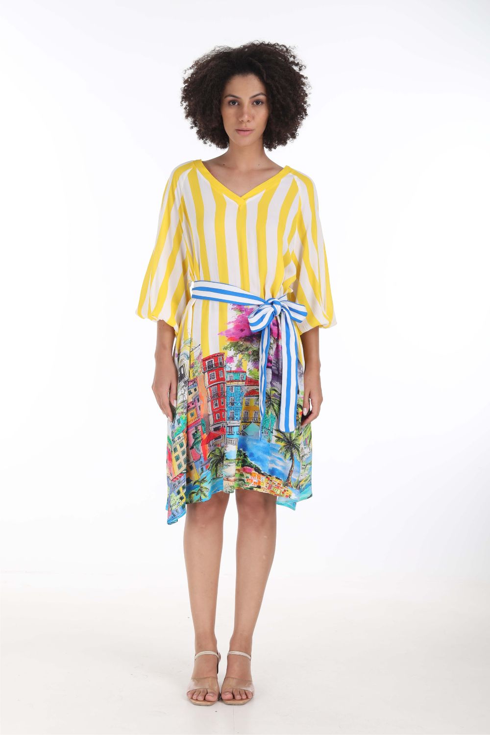 ST TROPEZ - SLIT SLEEVE DRESS - TheSwankStore