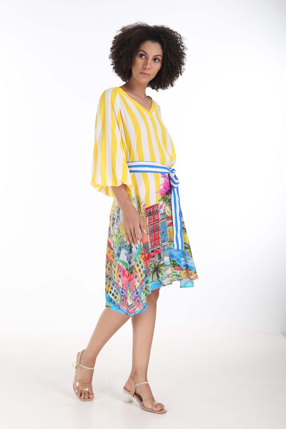 ST TROPEZ - SLIT SLEEVE DRESS - TheSwankStore